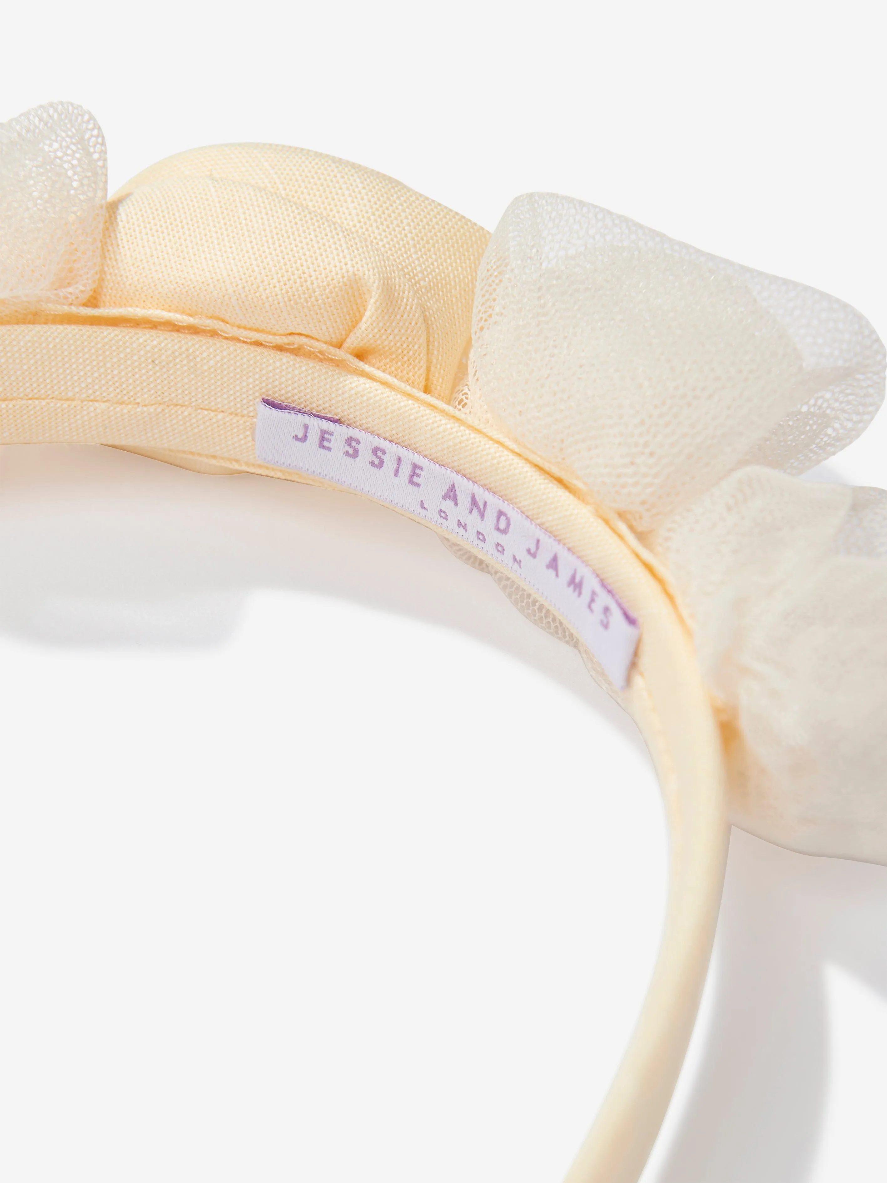 Girls Ring On Roses Headband in Yellow