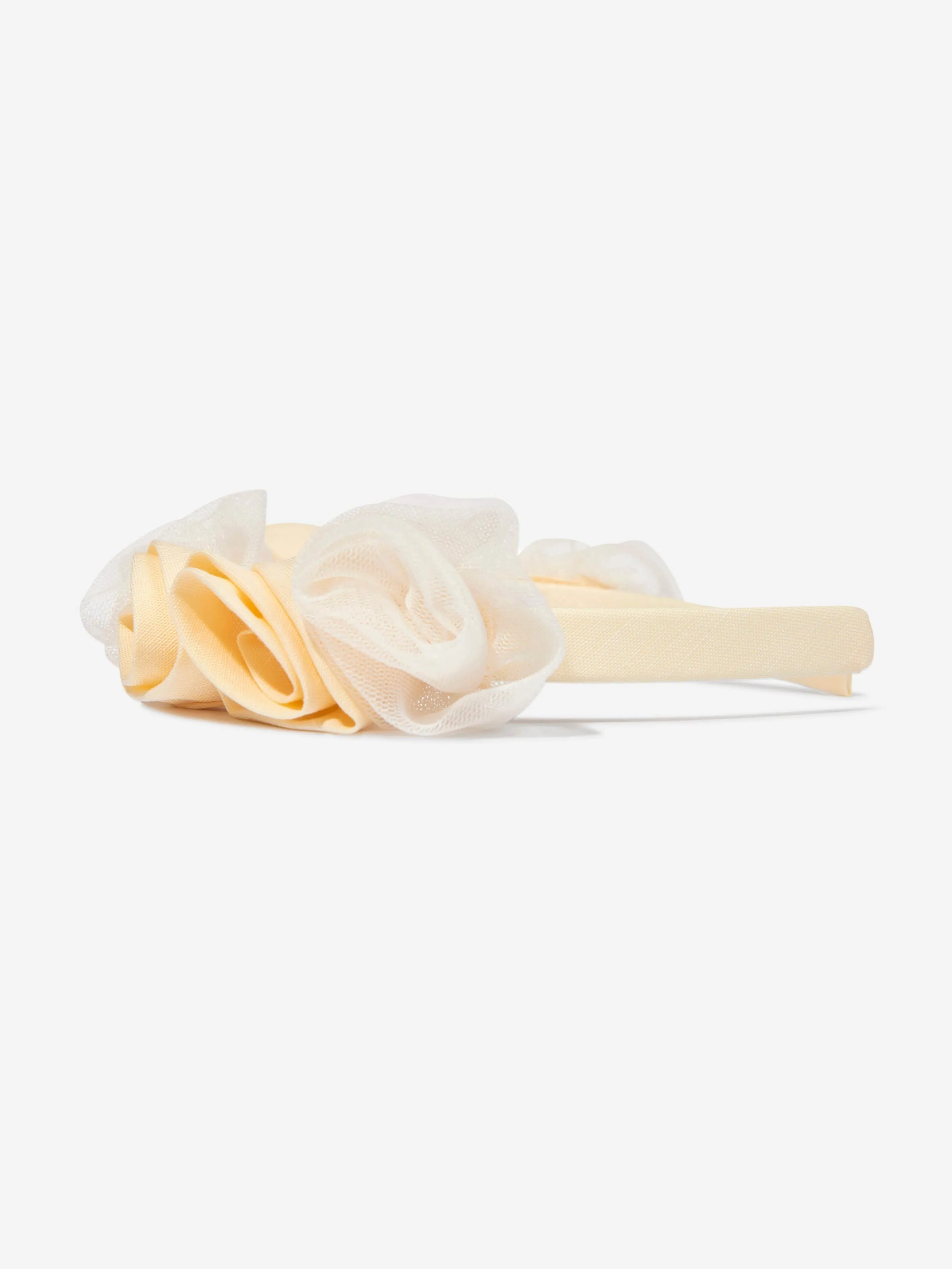 Girls Ring On Roses Headband in Yellow