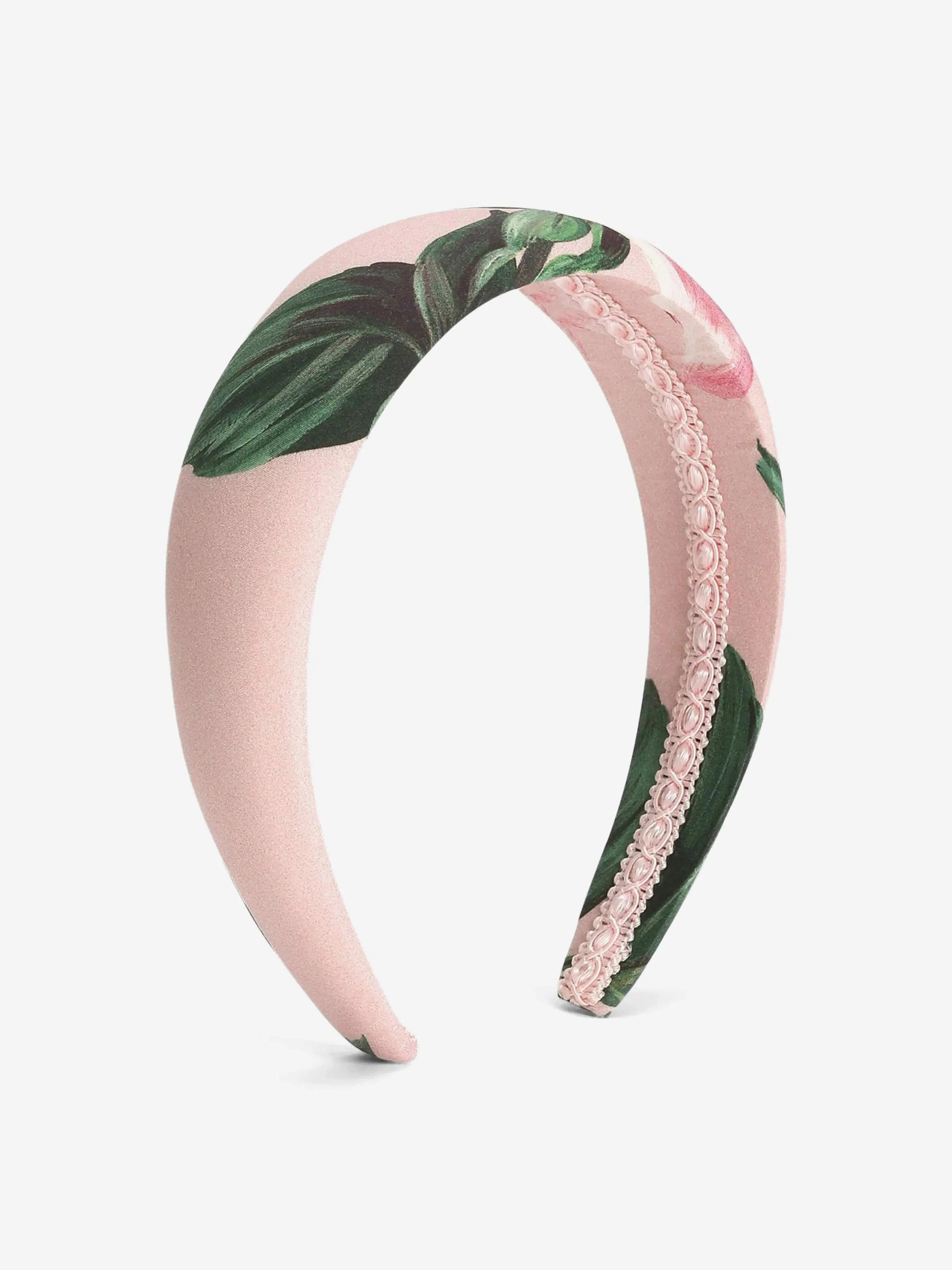 Girls Rose Print Headband in Pink