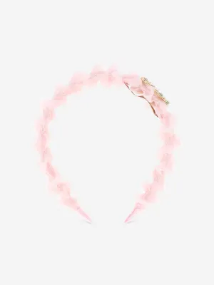 Girls Ruffle Alice Band in Pink
