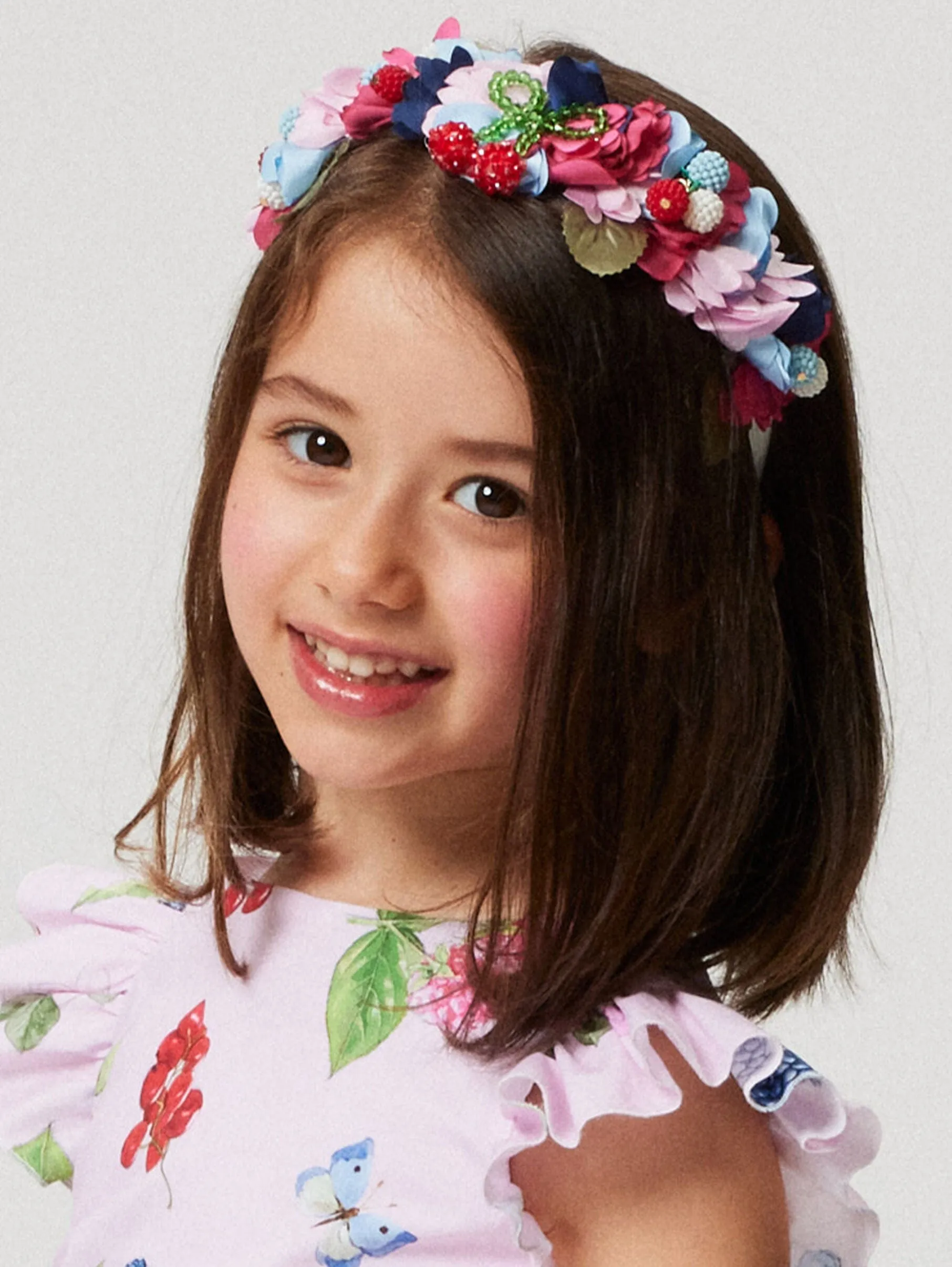 Girls Satin Fruit Headband in Multicolour
