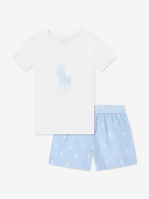 Girls Short Pyjama Set in Blue
