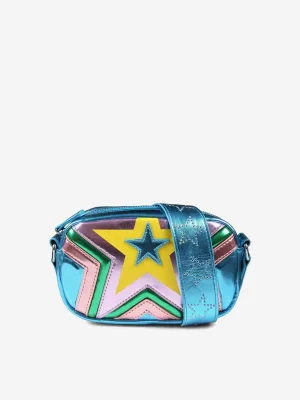 Girls Star Crossbody Bag in Blue (L:18.5 x H:11 x W:5cm)