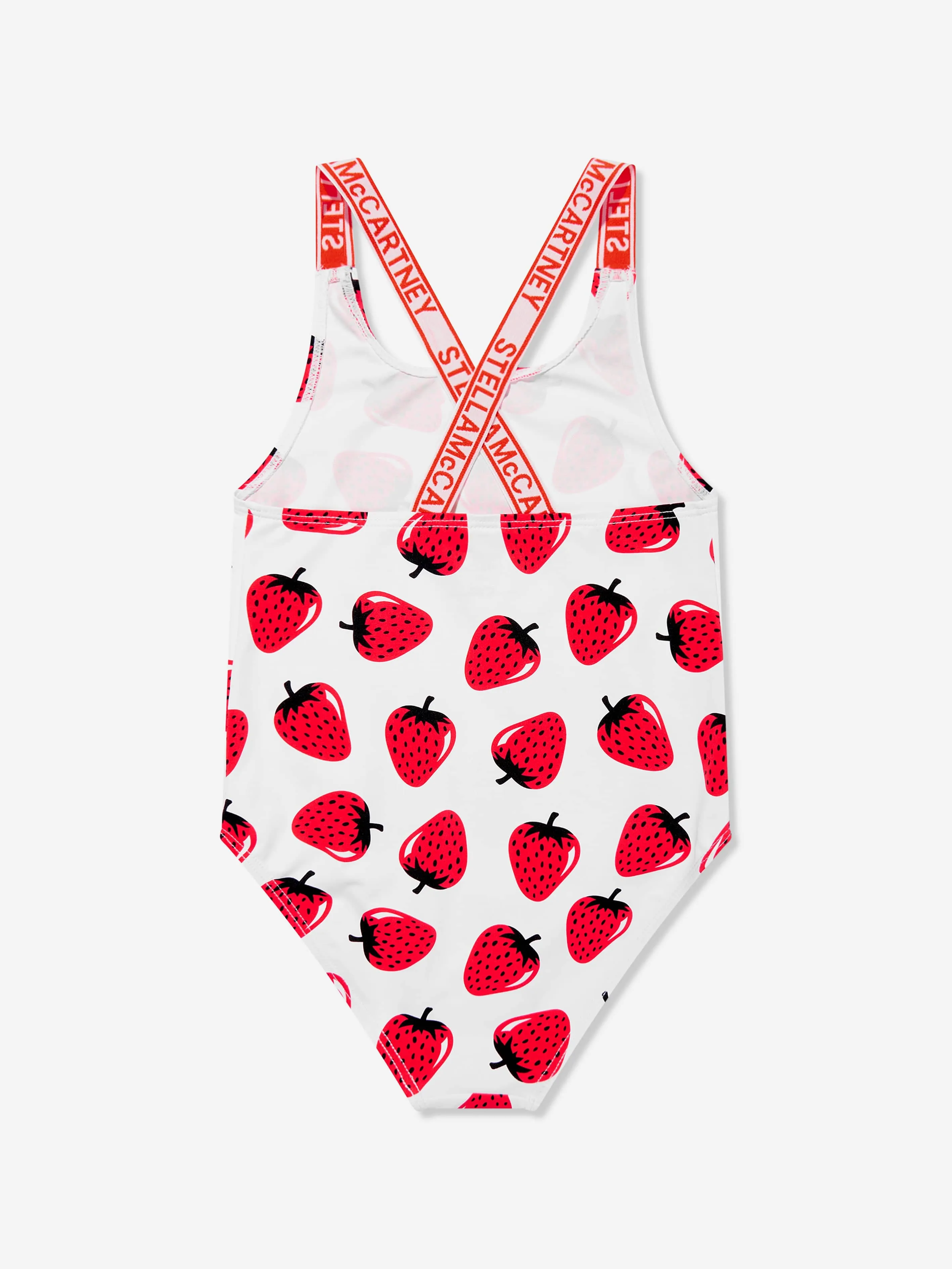 Girls Strawberry Swimsuit in White