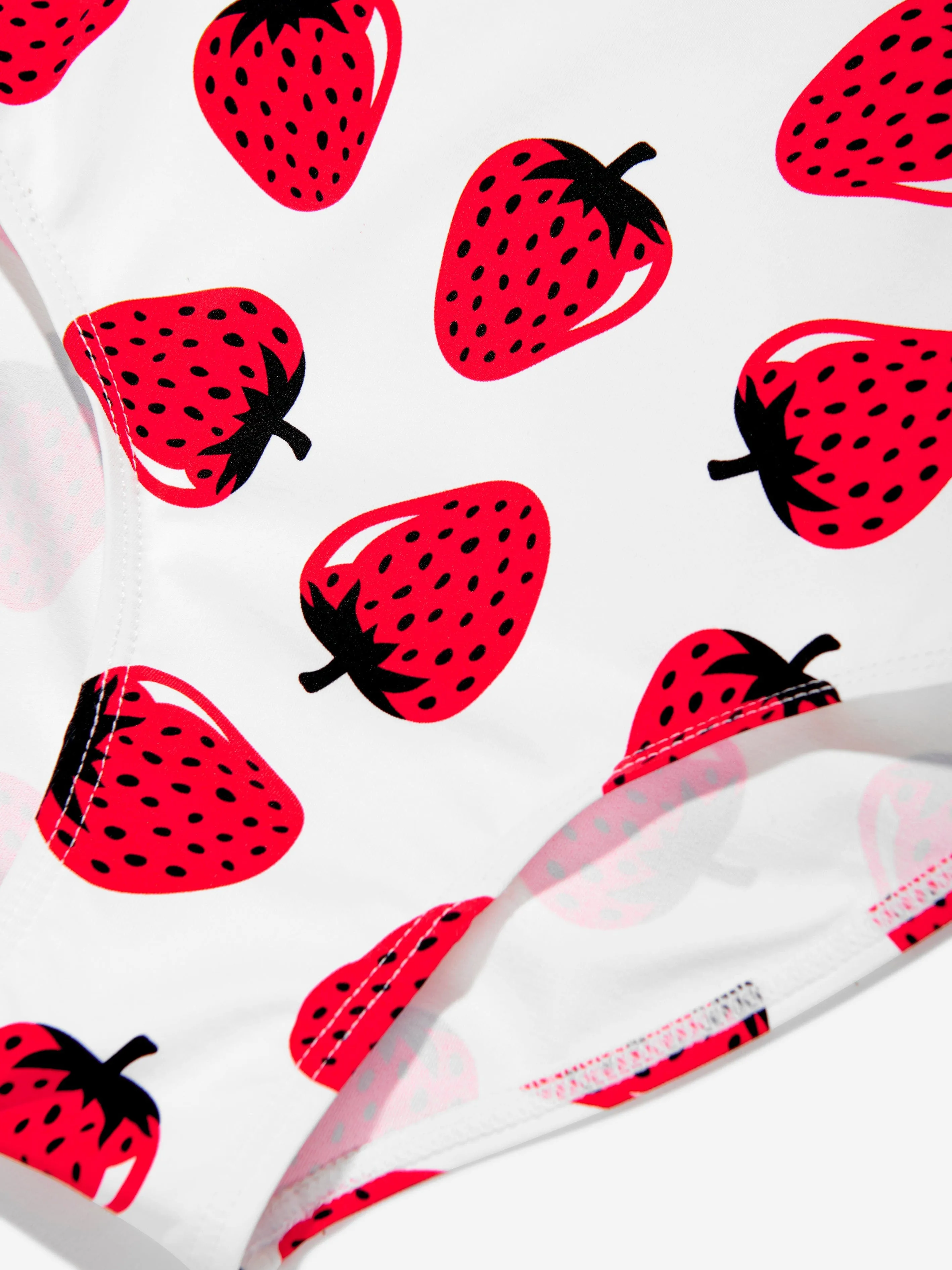 Girls Strawberry Swimsuit in White