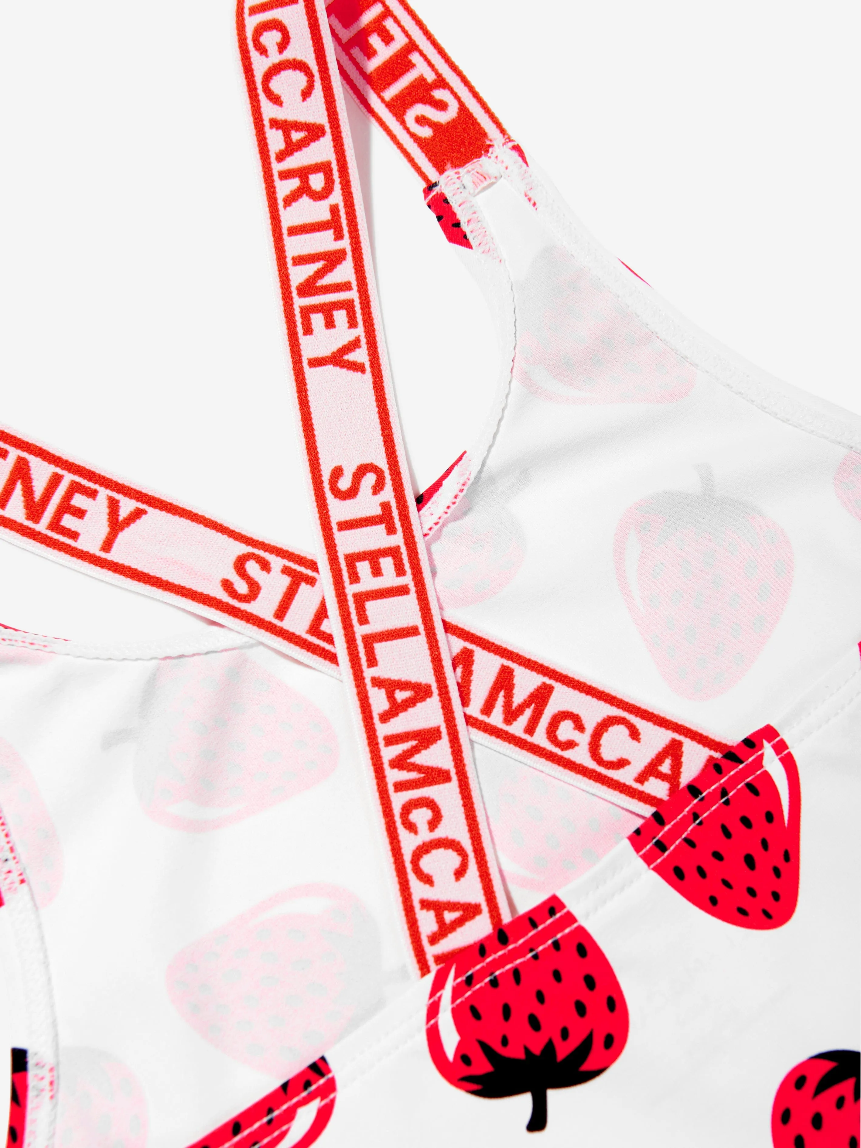 Girls Strawberry Swimsuit in White