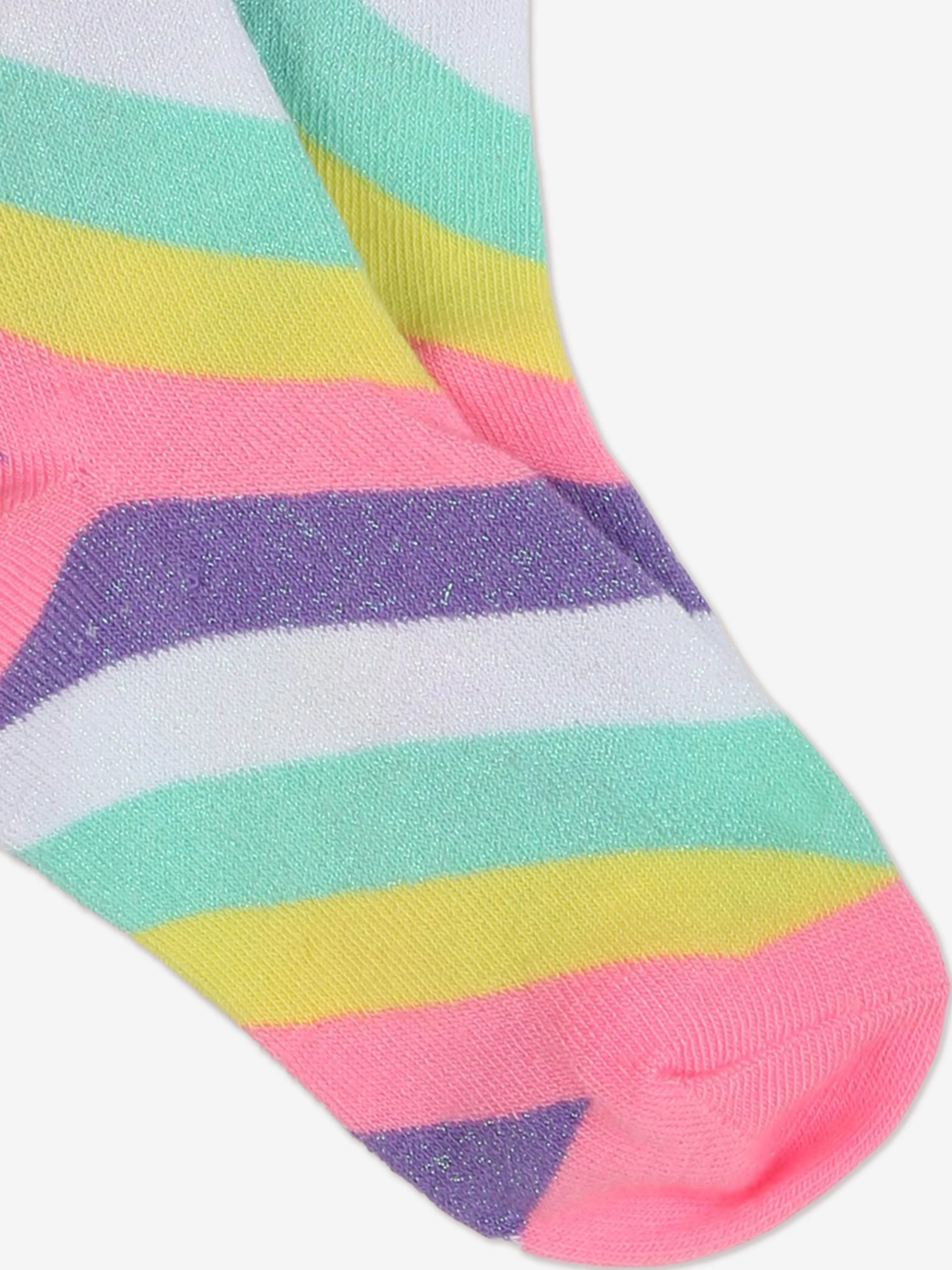 Girls Striped Logo Socks in Multicolour