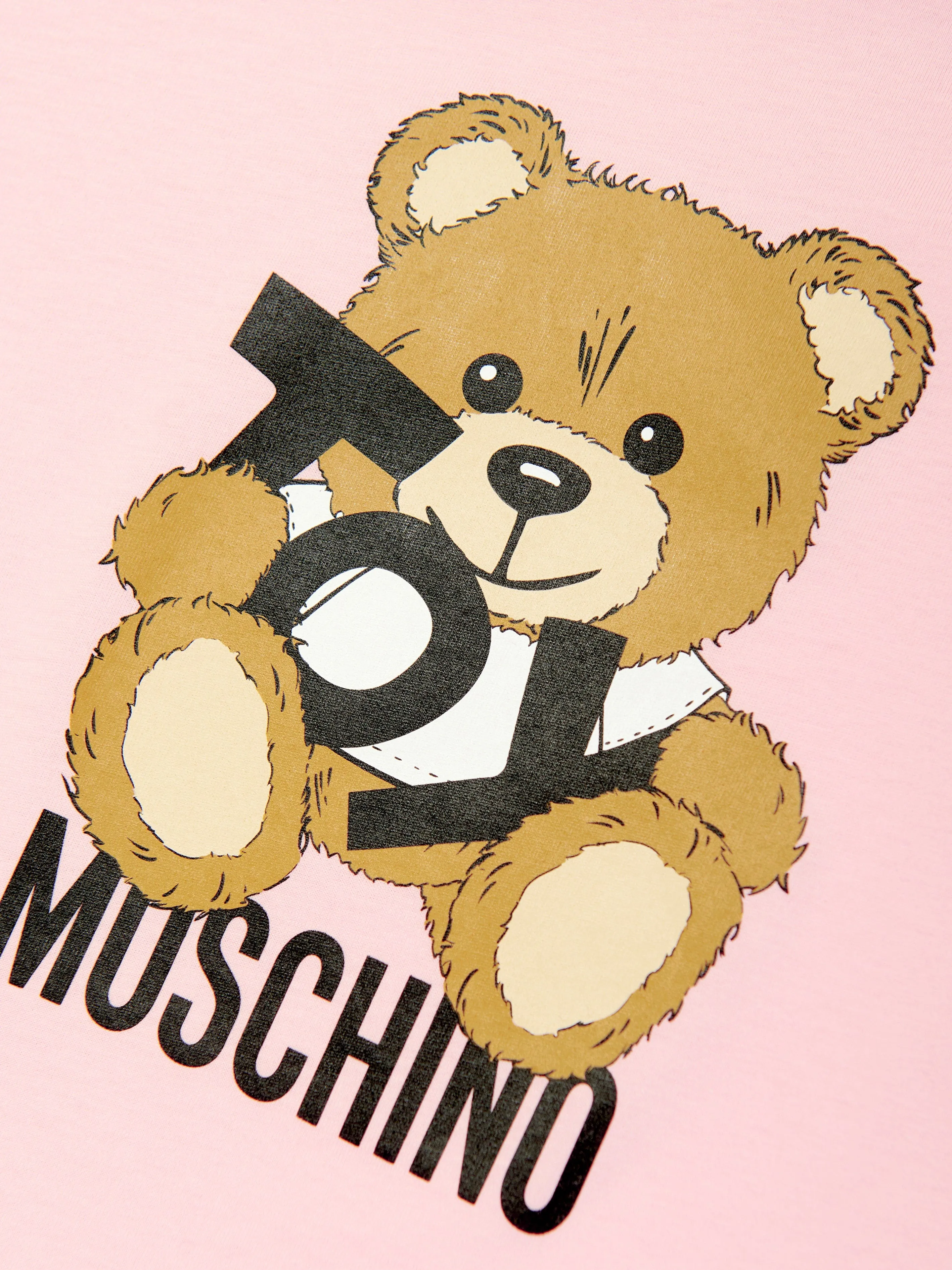 Girls Teddy Bear Logo T-Shirt in Pink