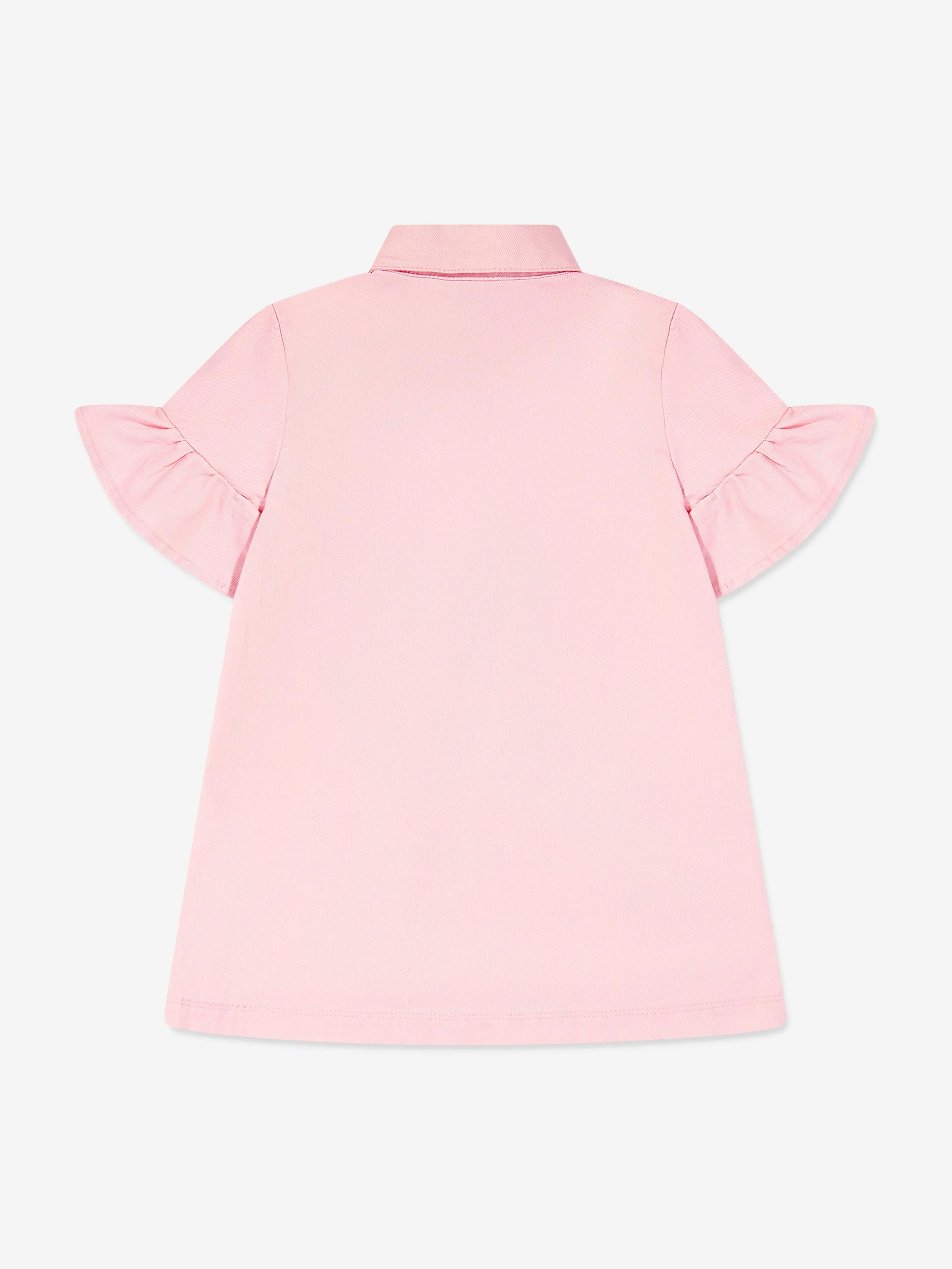 Girls Teddy Bear Polo Dress in Pink
