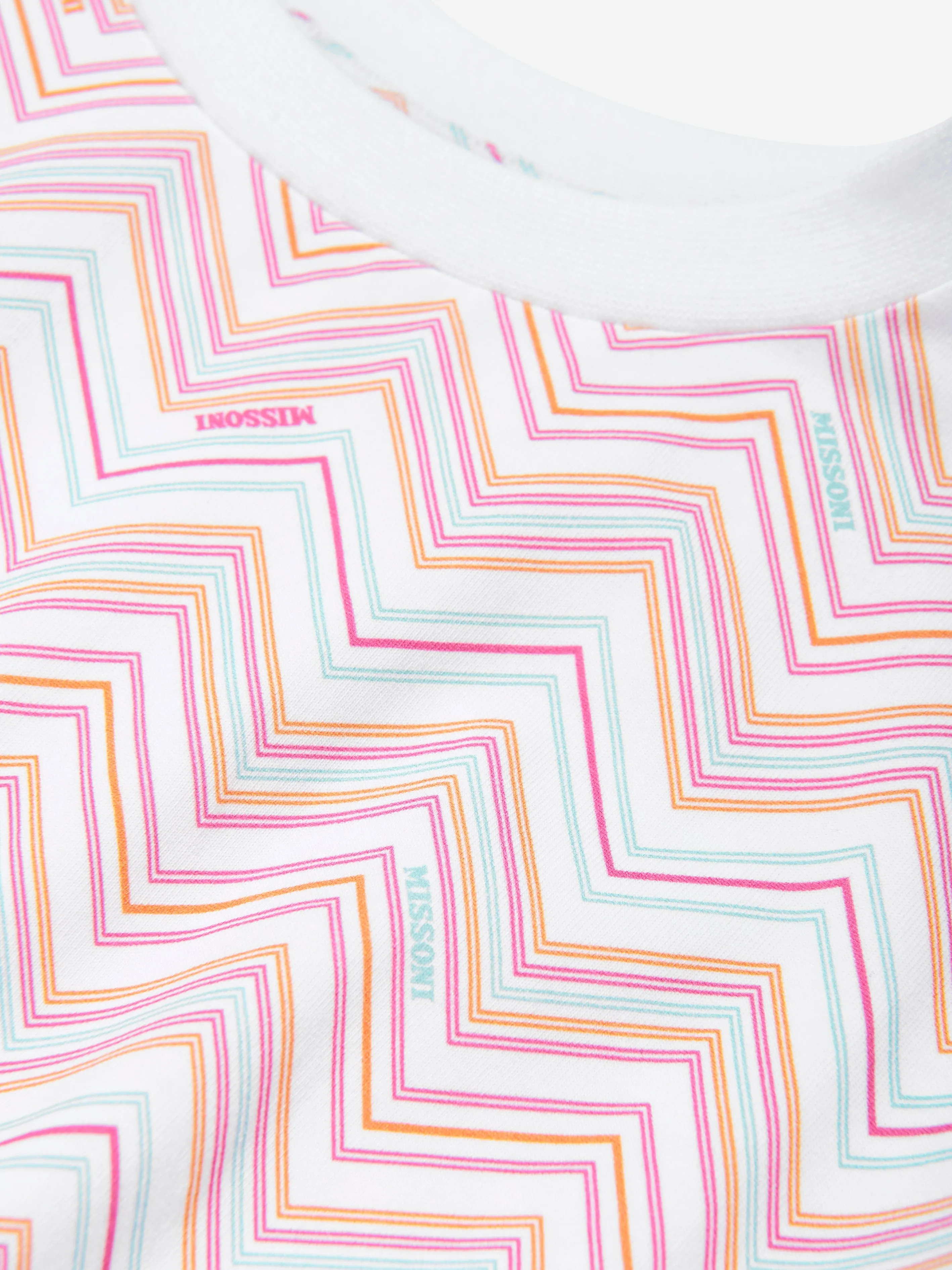 Girls Zigzag Jersey Dress in Multicolour