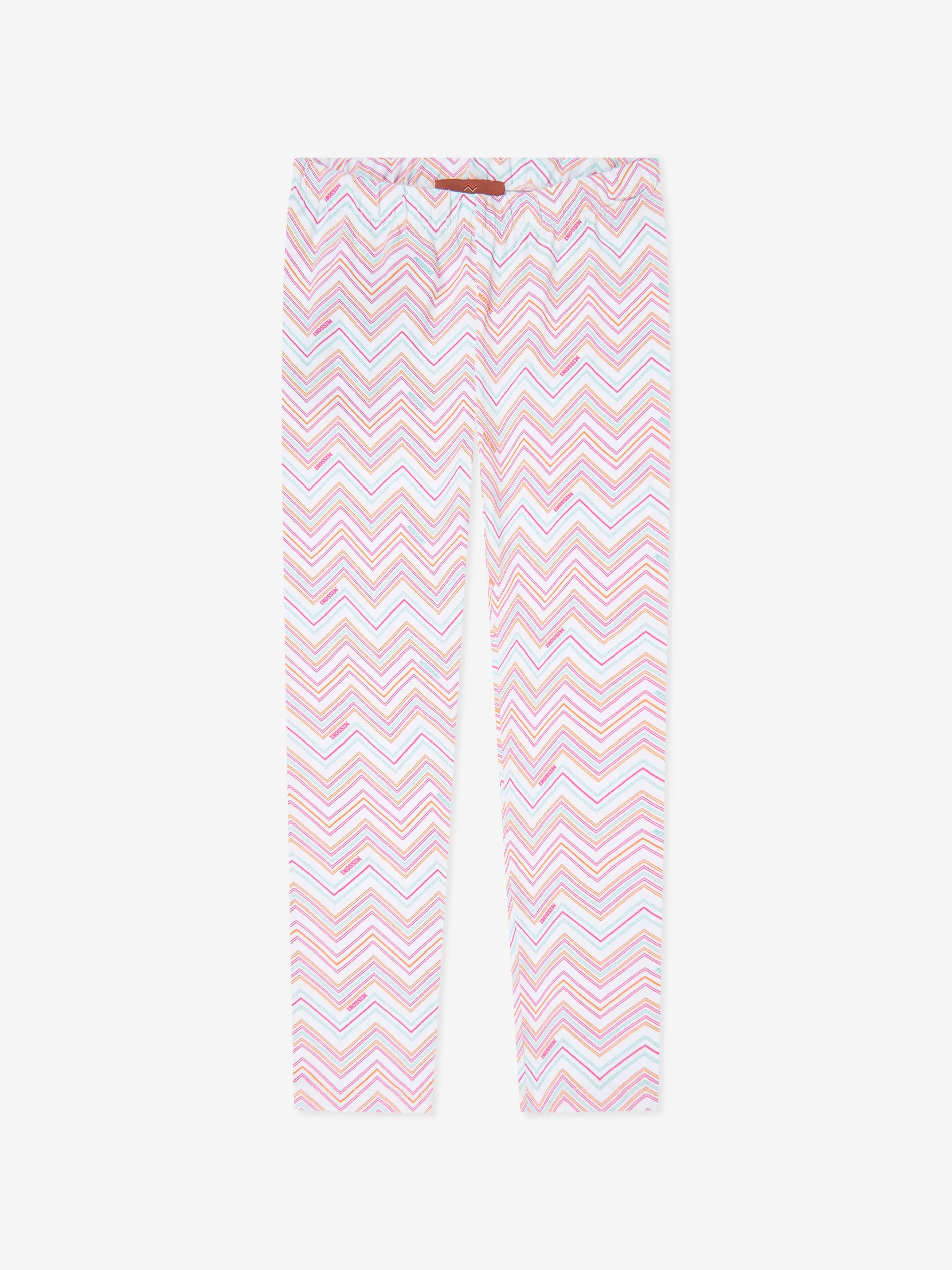 Girls Zigzag Leggings in Multicolour