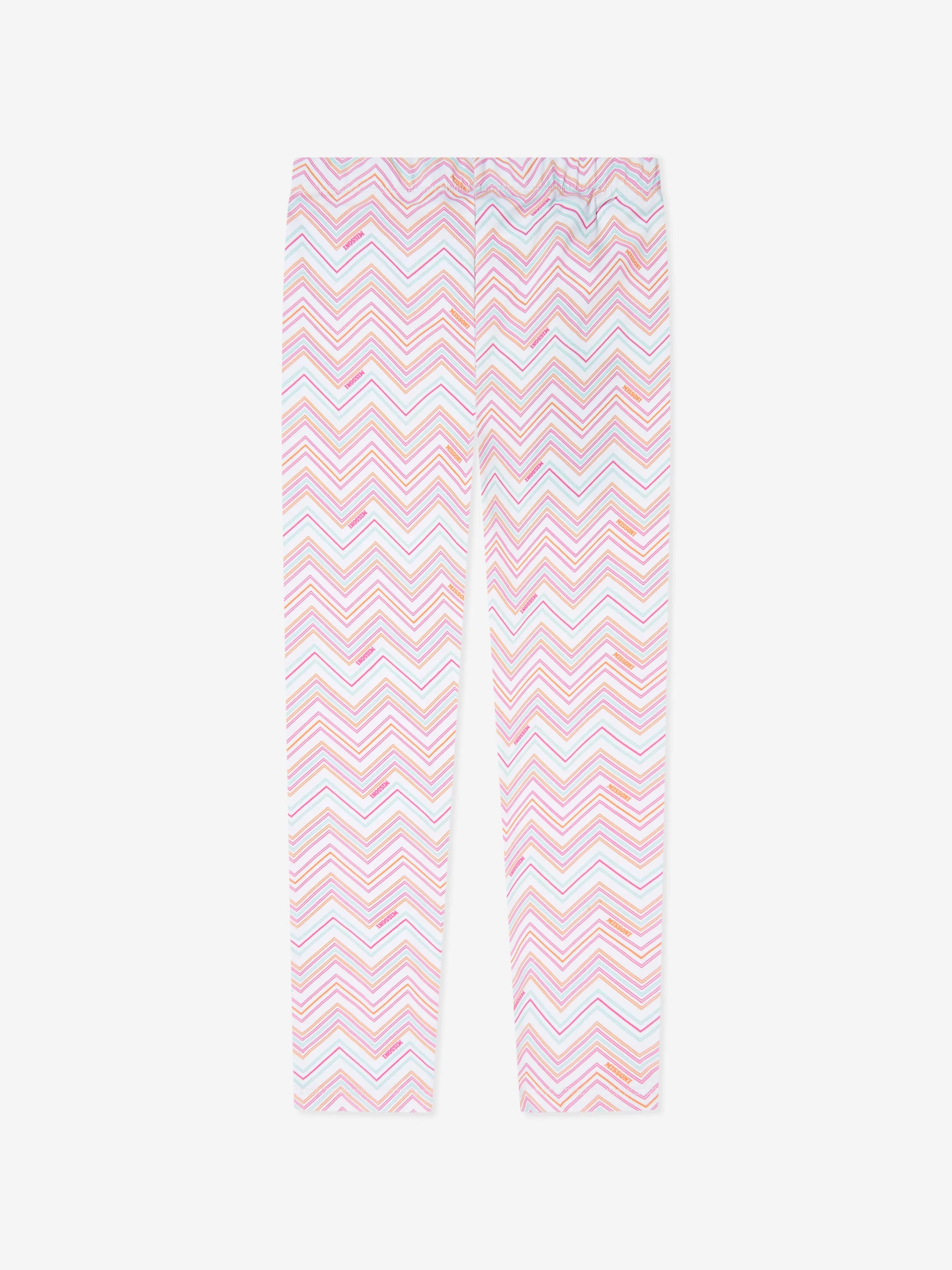 Girls Zigzag Leggings in Multicolour