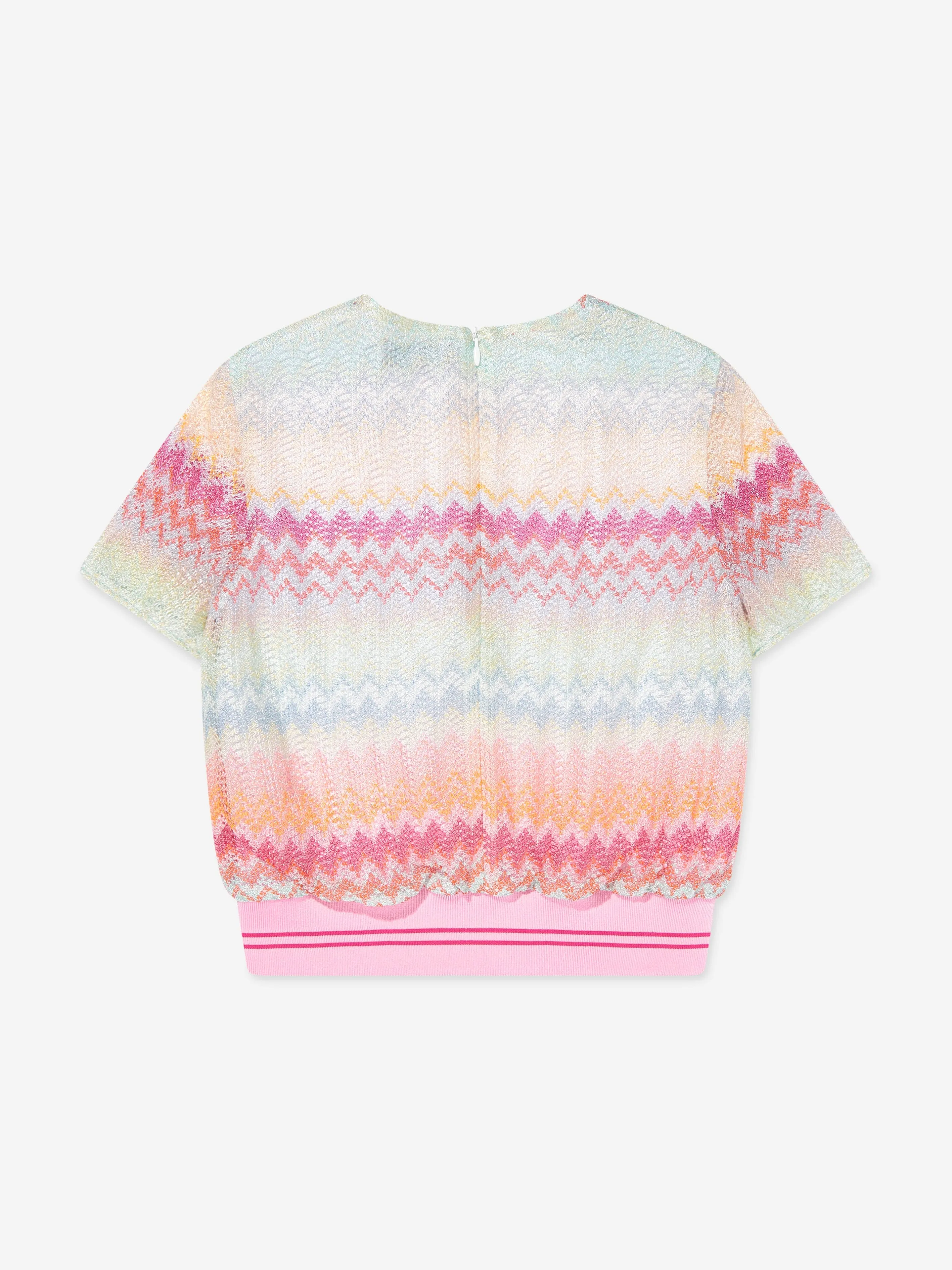 Girls Zigzag Top in Multicolour