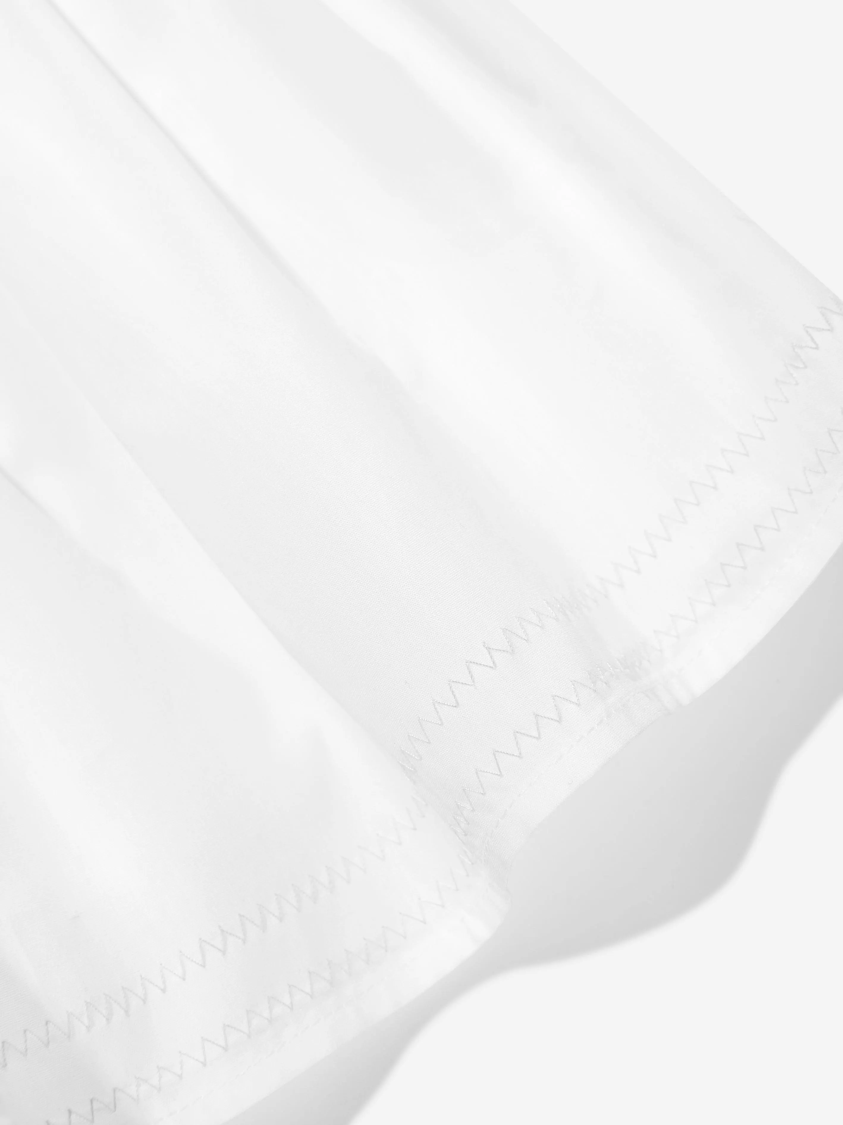 Girls Zigzag Trim Sundress in White