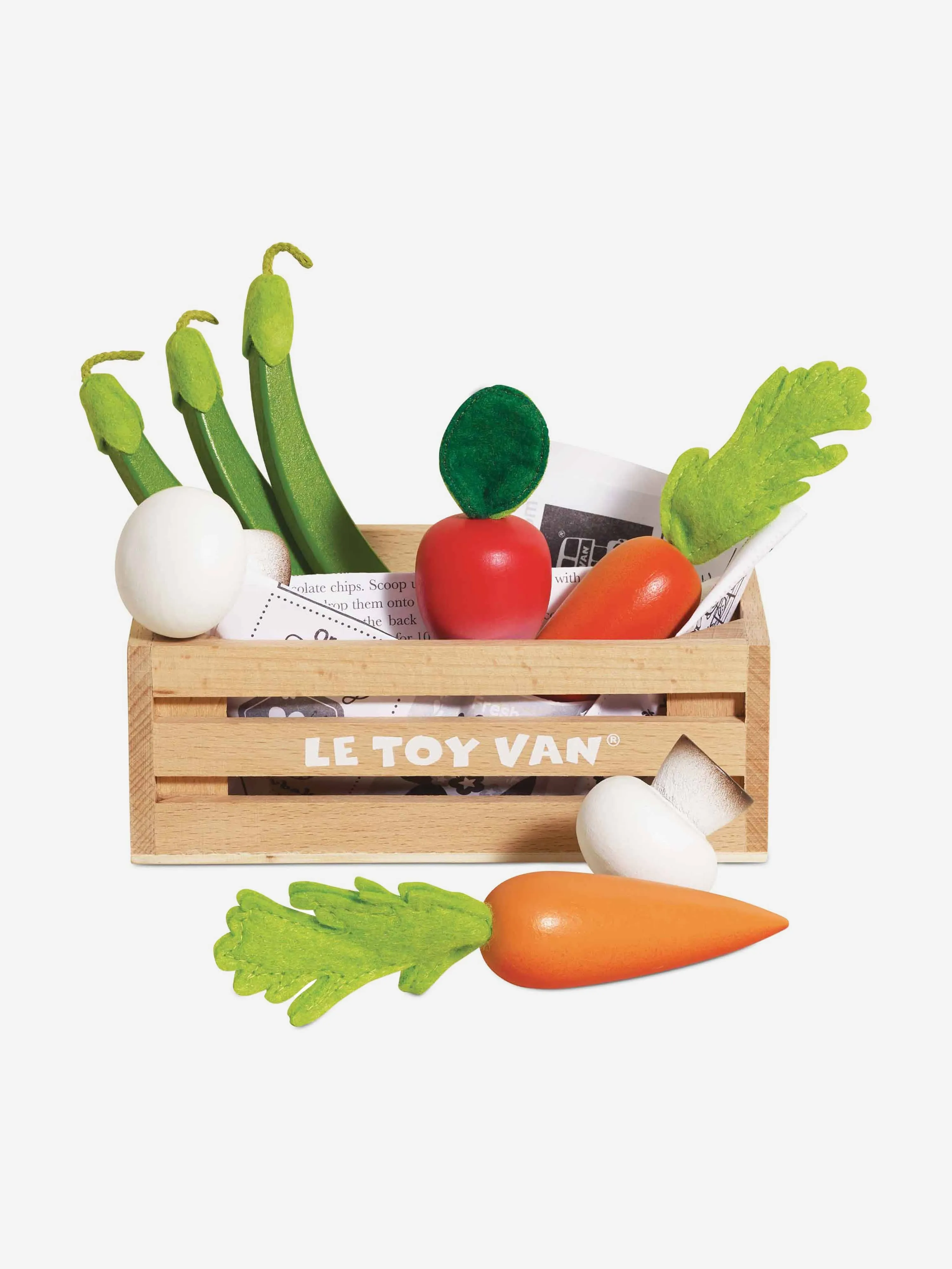 Harvest Vegetables Wooden Food Crate-9 Piece (W:16 x D:16 x H:18 cm)