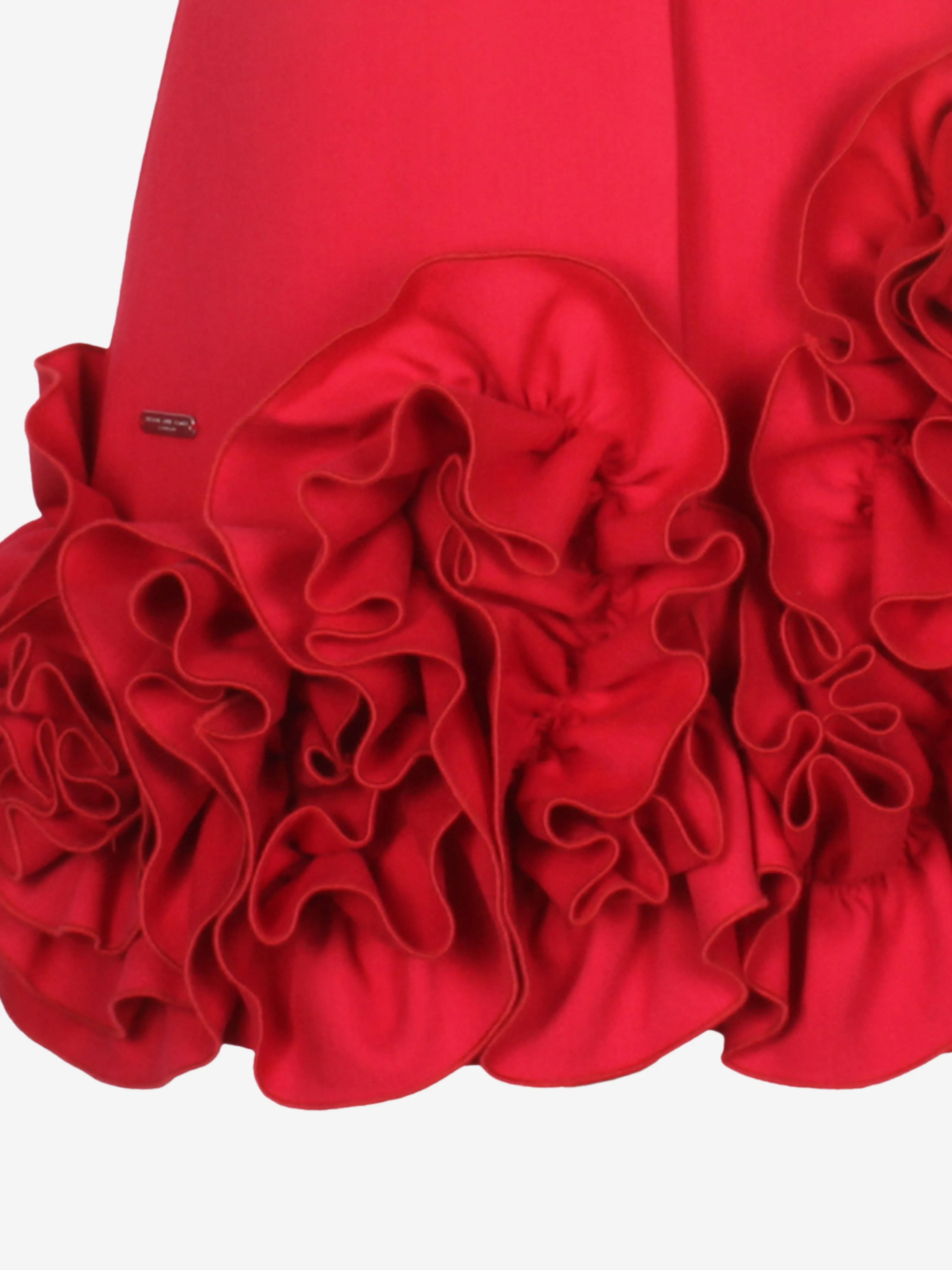 Jessie And James Girls Dream On Frilly Flower Dress in Red