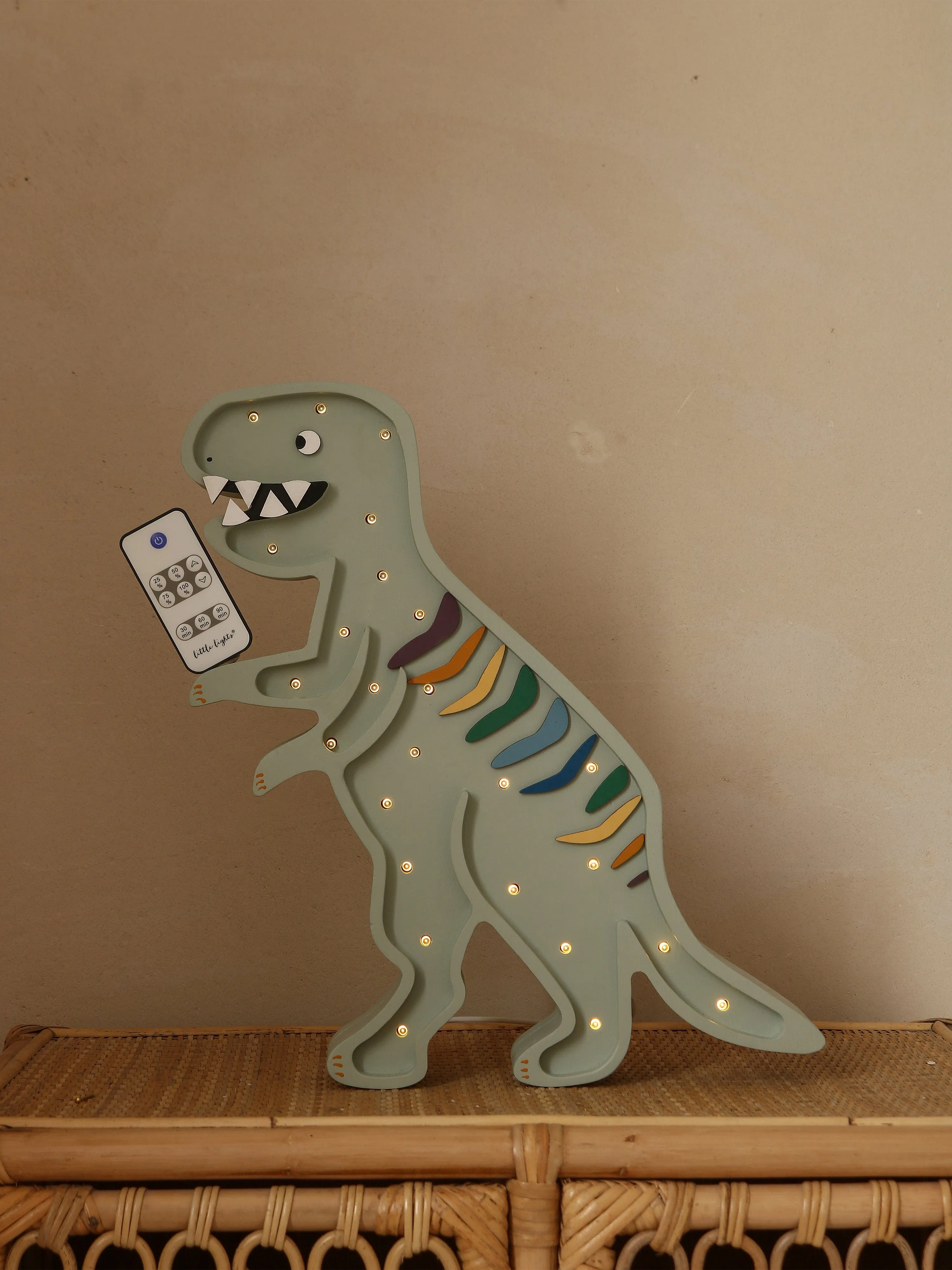 Little Lights Dino T.Rex Lamp in Grey (38.526.5x5.5 cm)