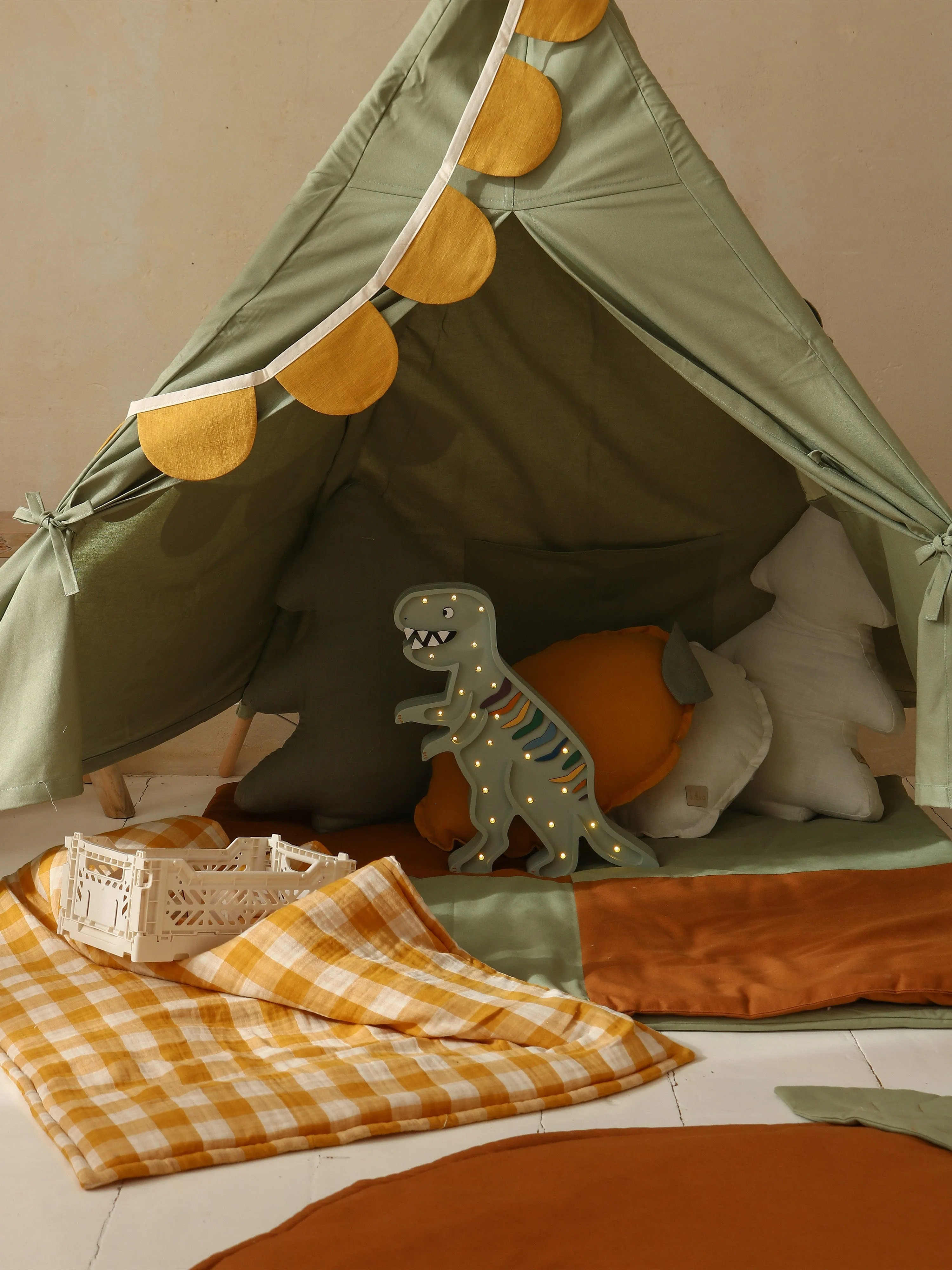 Little Lights Dino T.Rex Lamp in Grey (38.526.5x5.5 cm)