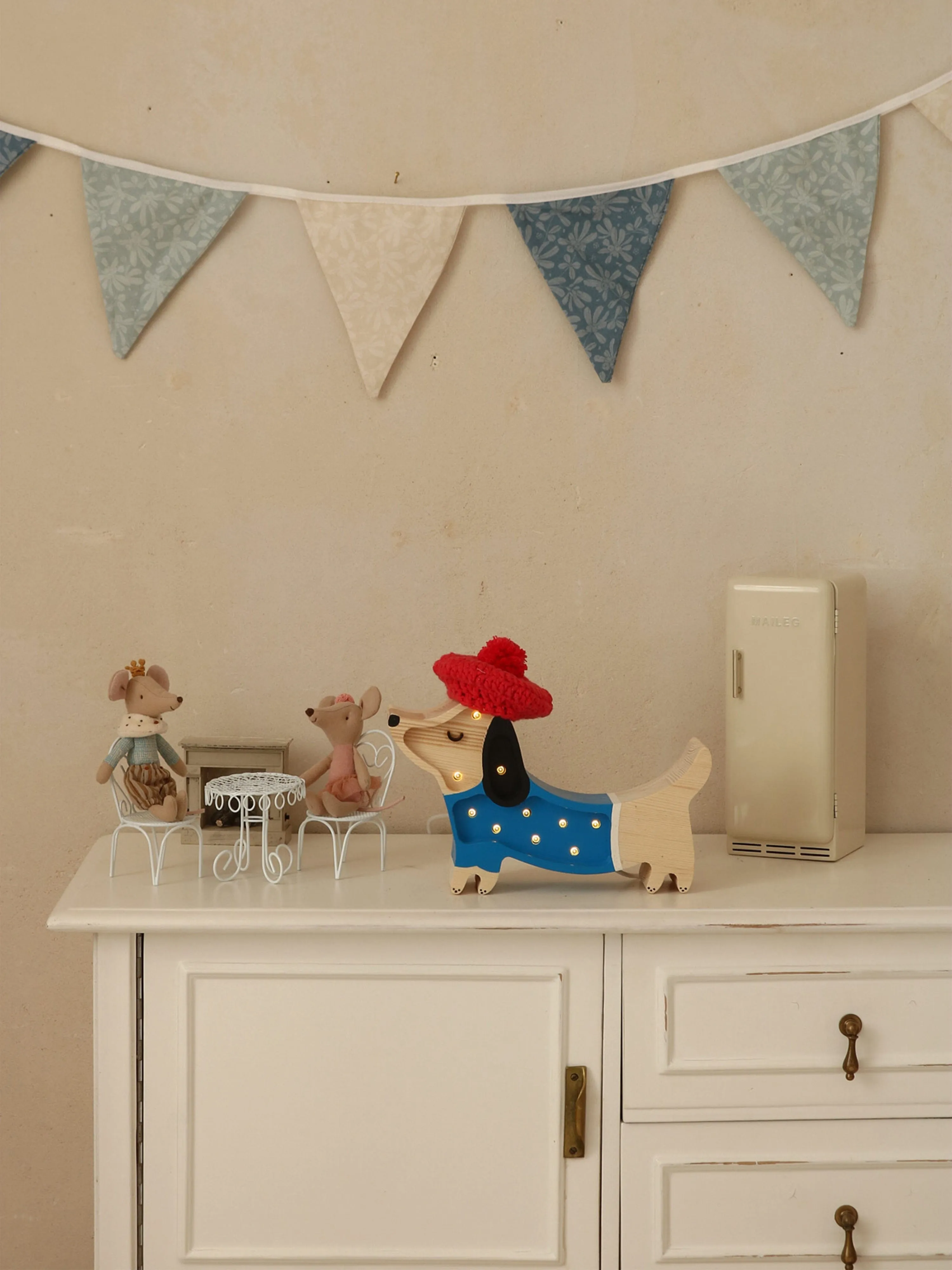 Little Lights Puppy Mini Lamp in Blue (23x14x5 cm)