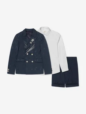 Maison Ava Boys Dan Suit Set in Blue