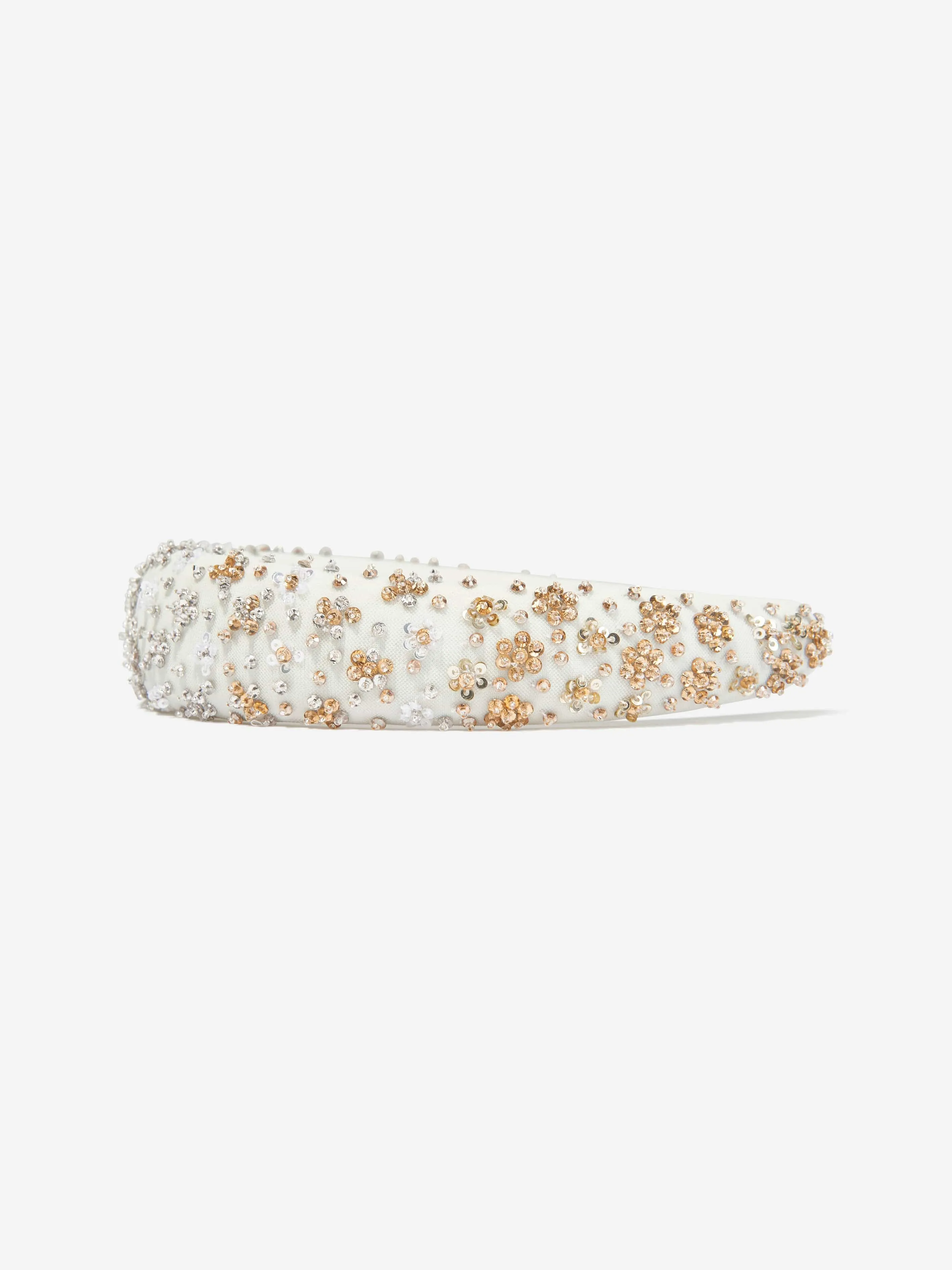Maison Ava Girls Embellished Headband in Blue