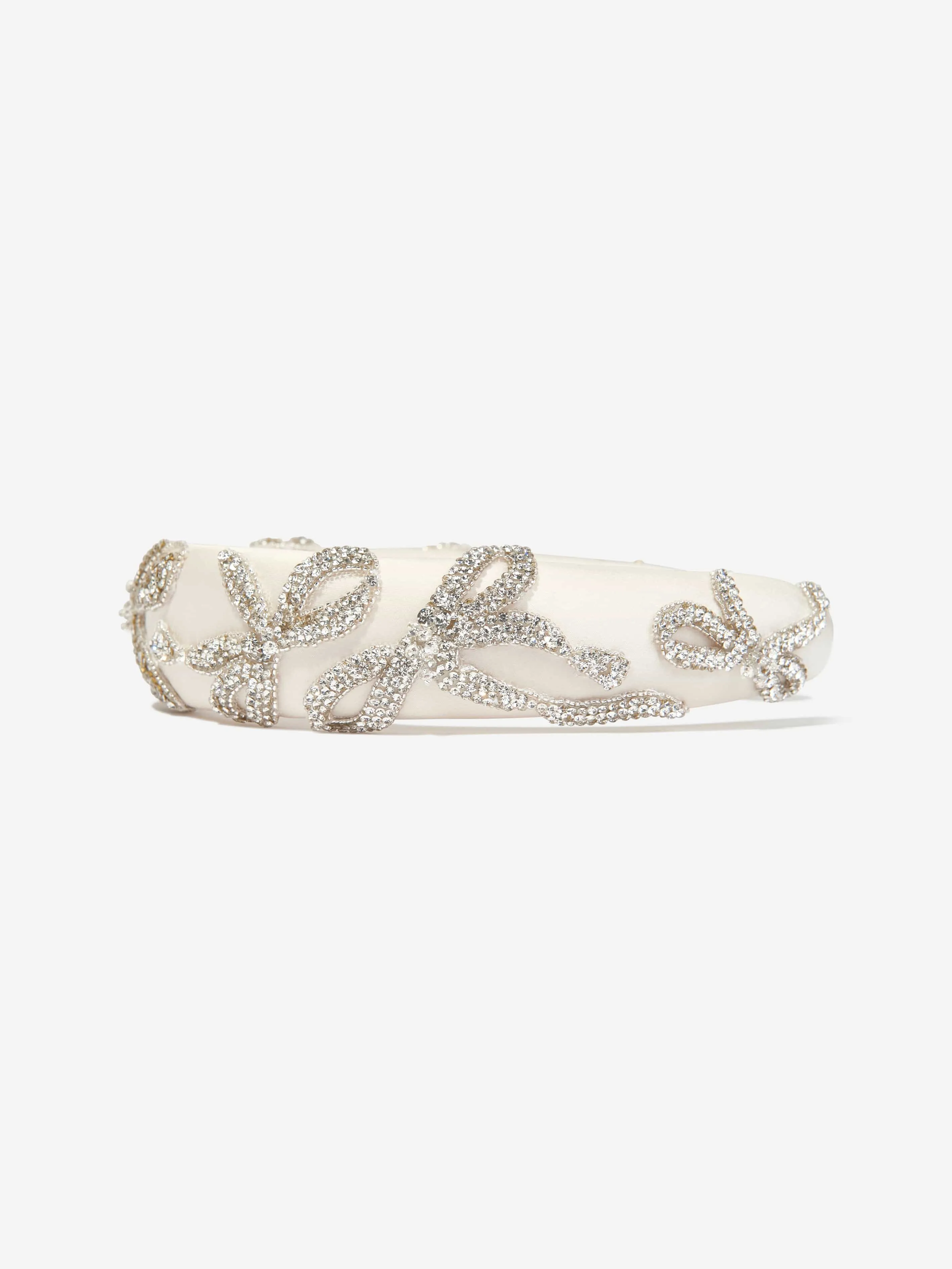 Maison Ava Girls Embellished Headband in Ivory