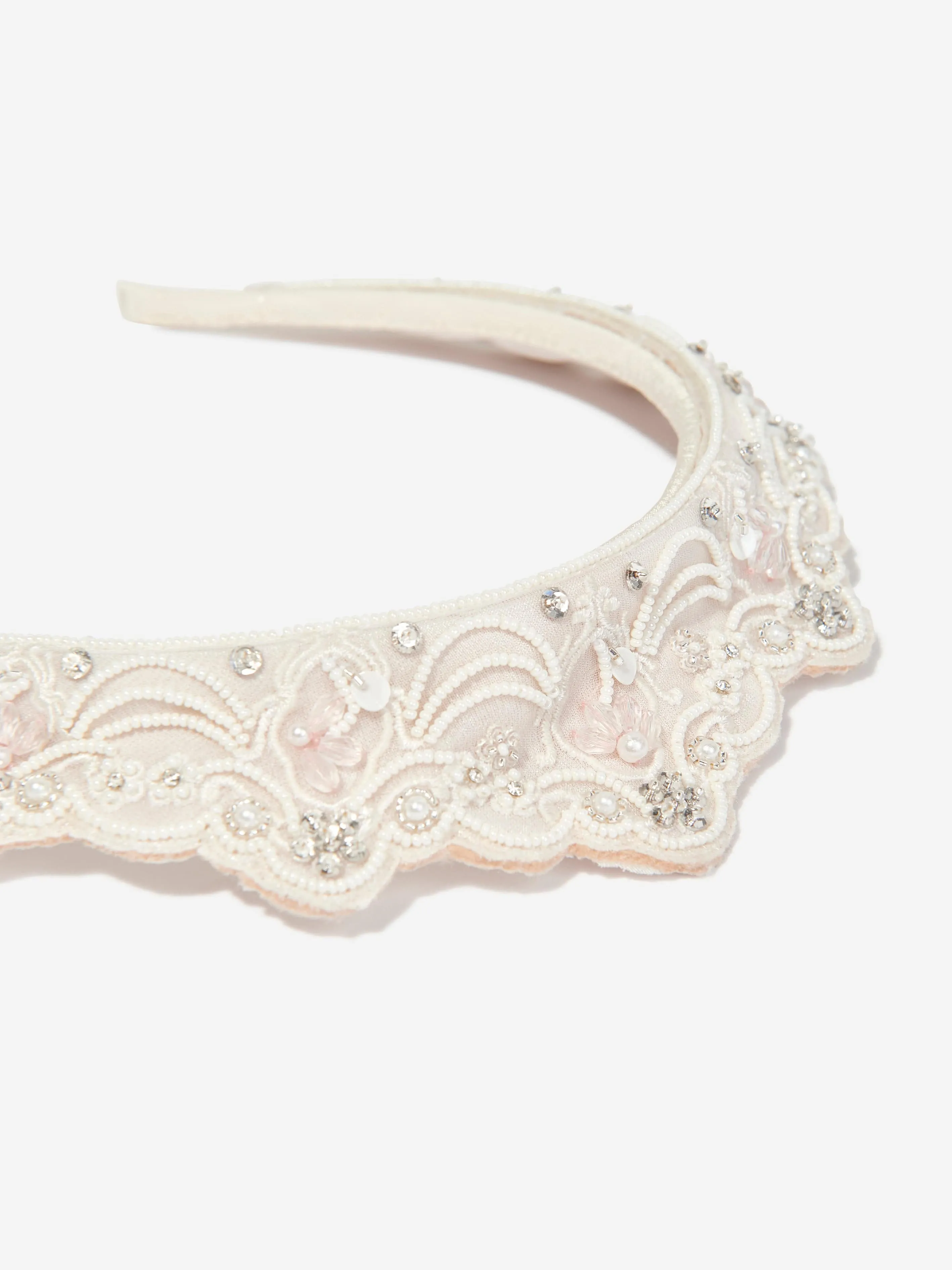 Maison Ava Girls Princess Headband in Ivory