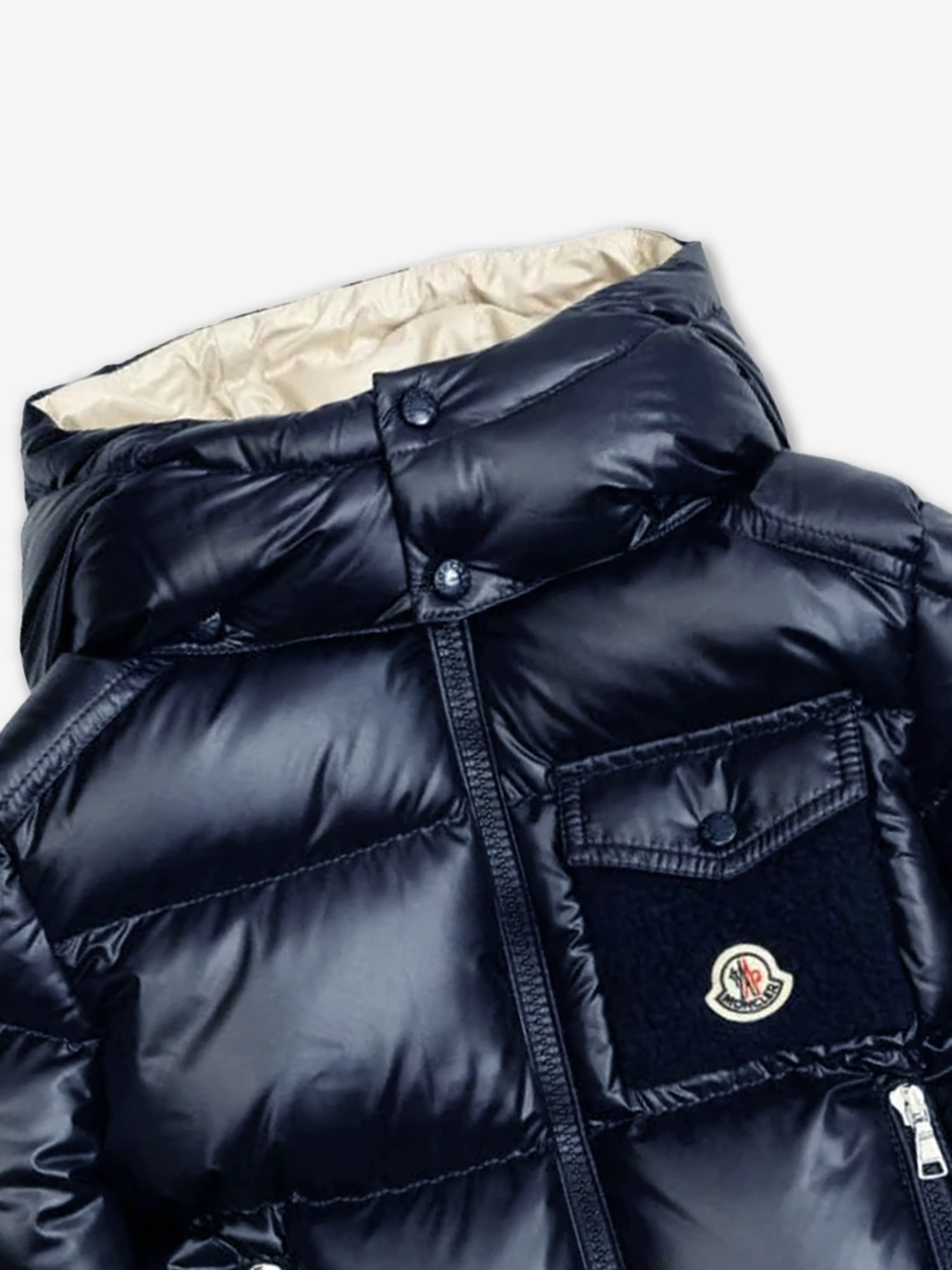 Moncler Enfant Boys Down Padded Yule Jacket in Navy