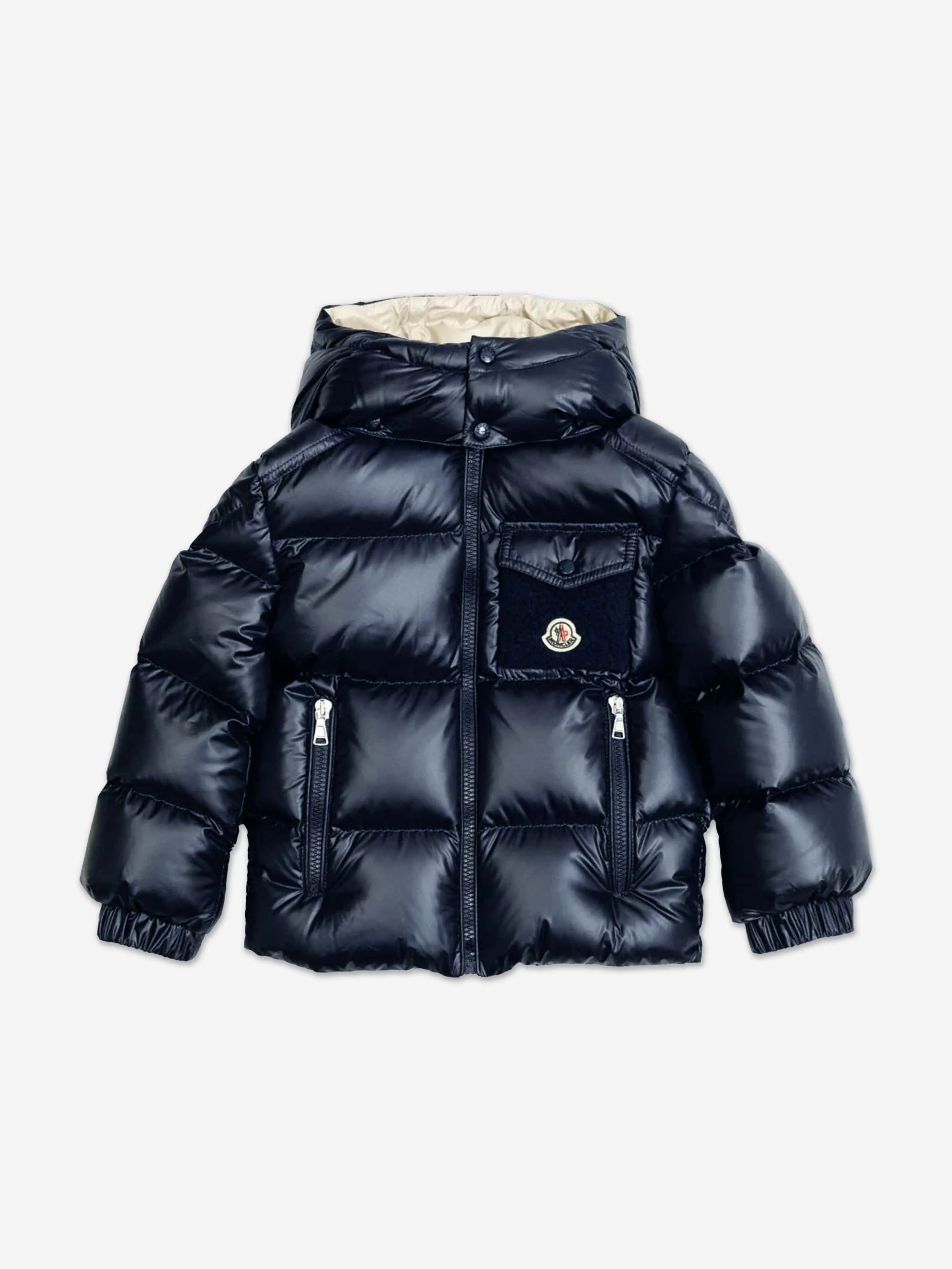 Moncler Enfant Boys Down Padded Yule Jacket in Navy