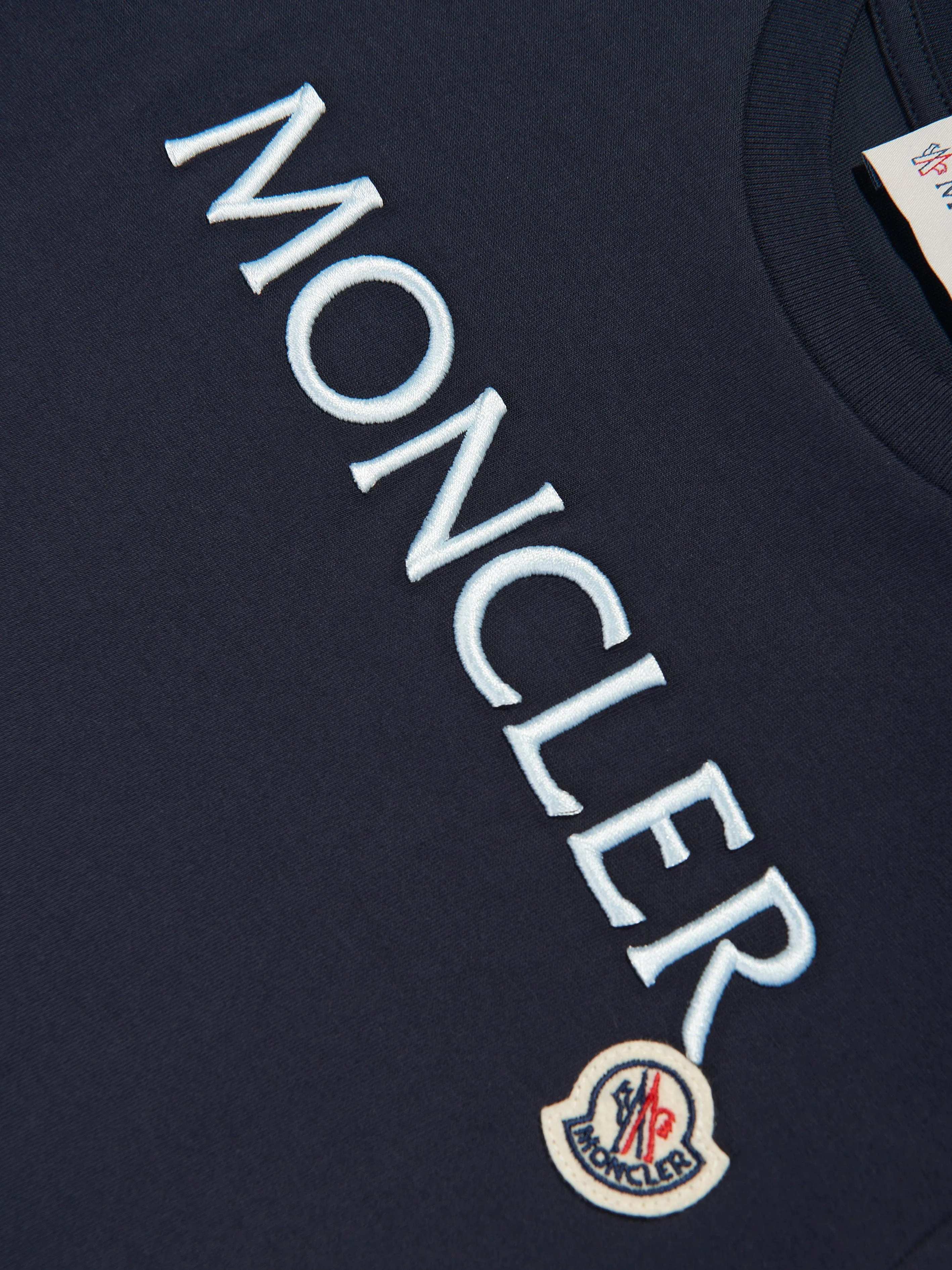 Moncler Enfant Boys Logo T-Shirt in Navy