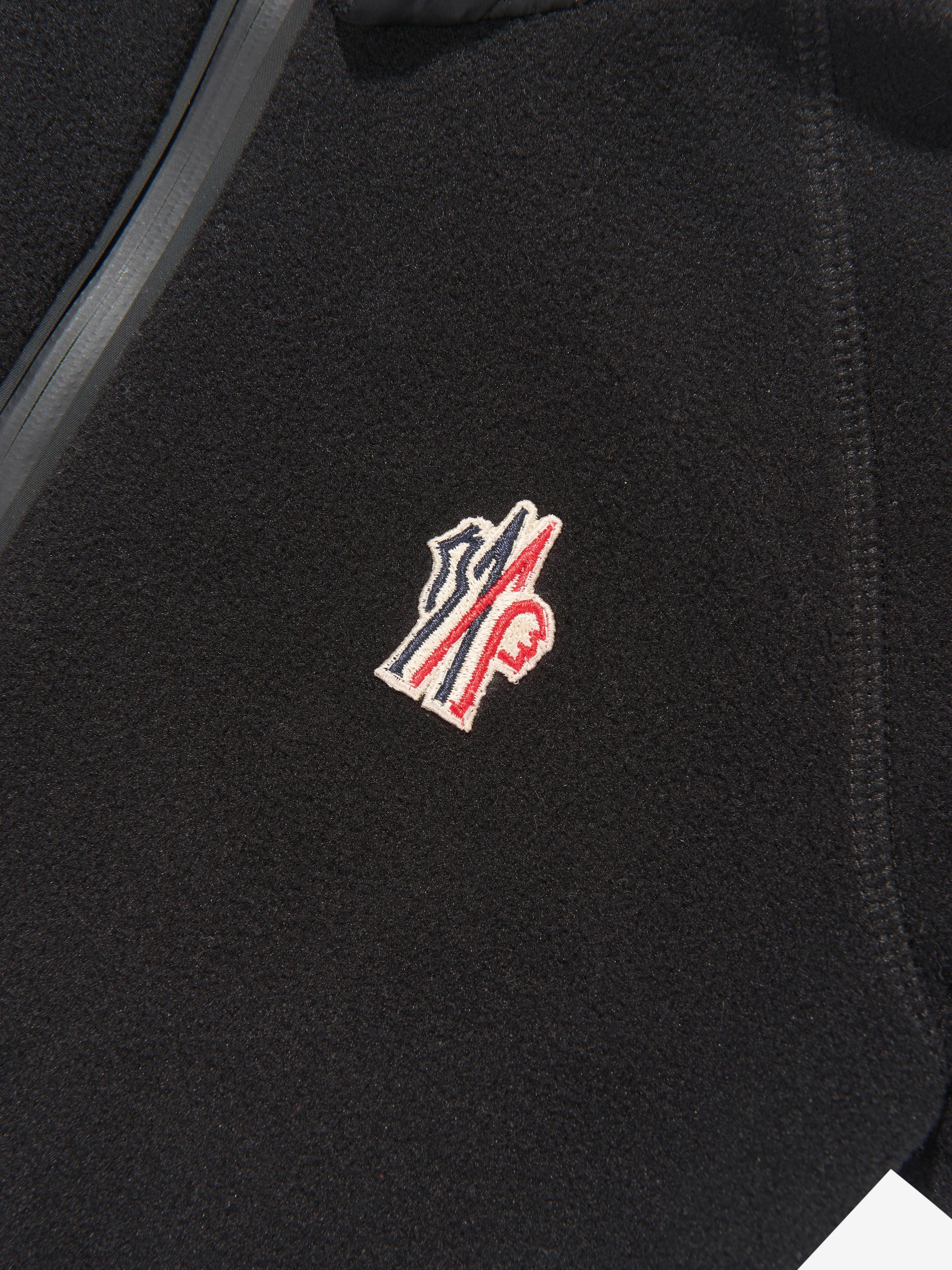 Moncler Enfant Kids Grenoble Half Zip Sweatshirt in Black