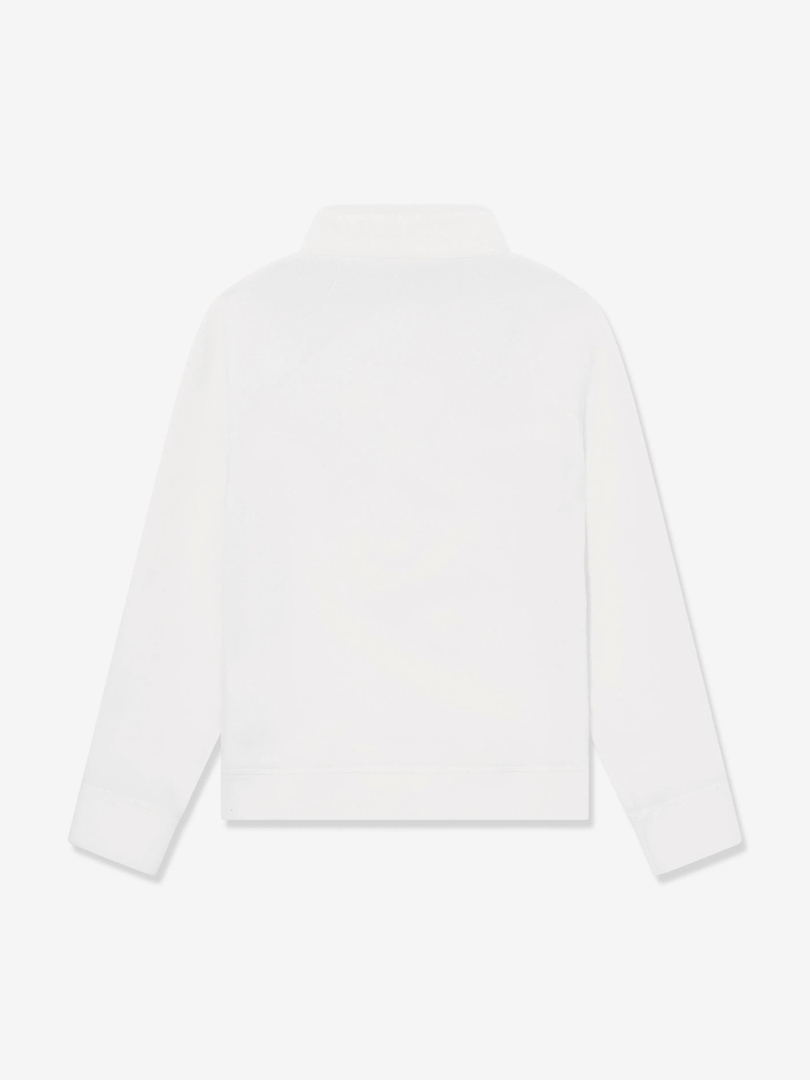 Moncler Enfant Kids Grenoble Half Zip Sweatshirt in White