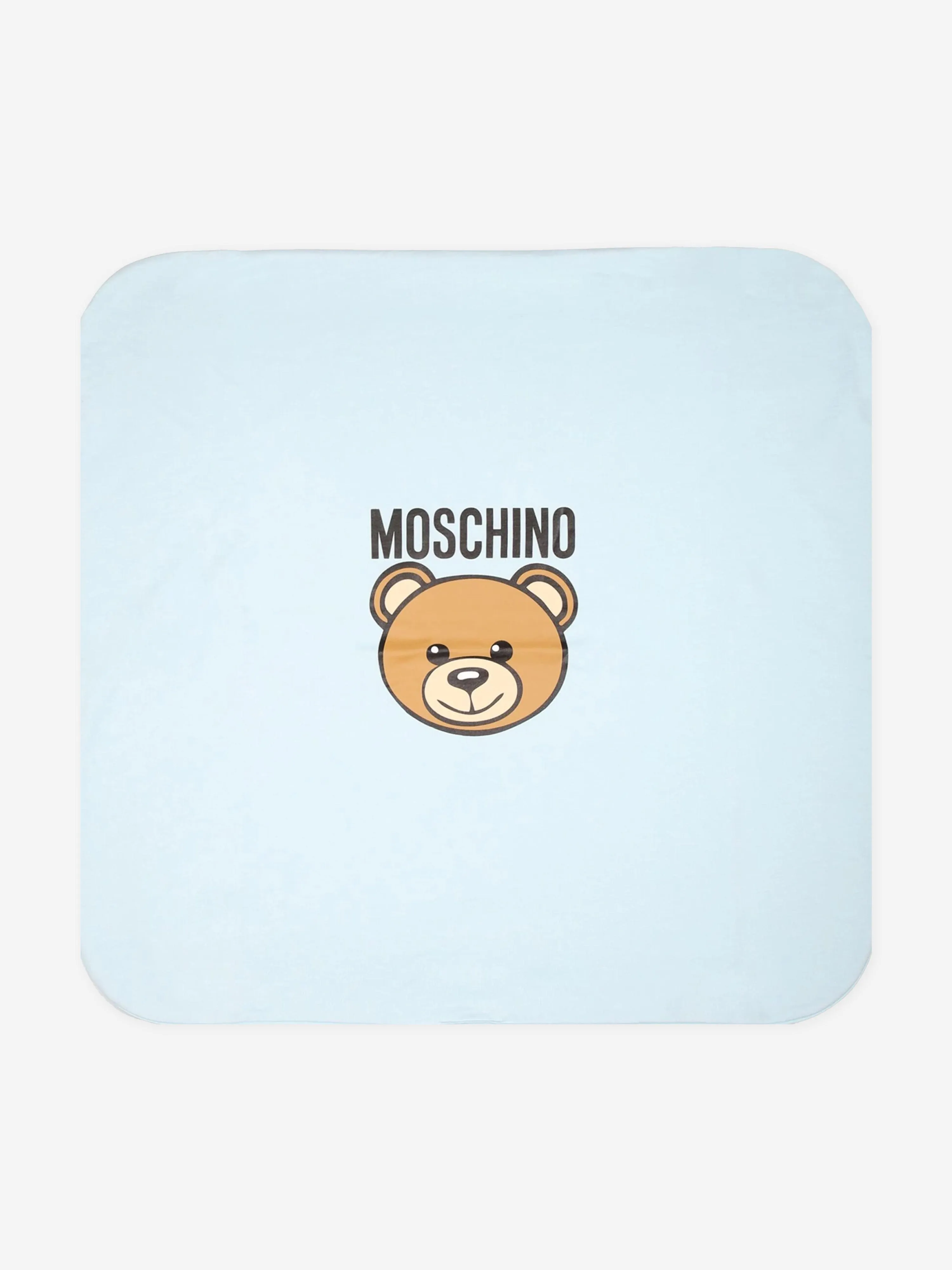 Moschino Baby Boys Bear Logo Blanket in Blue (70cm)