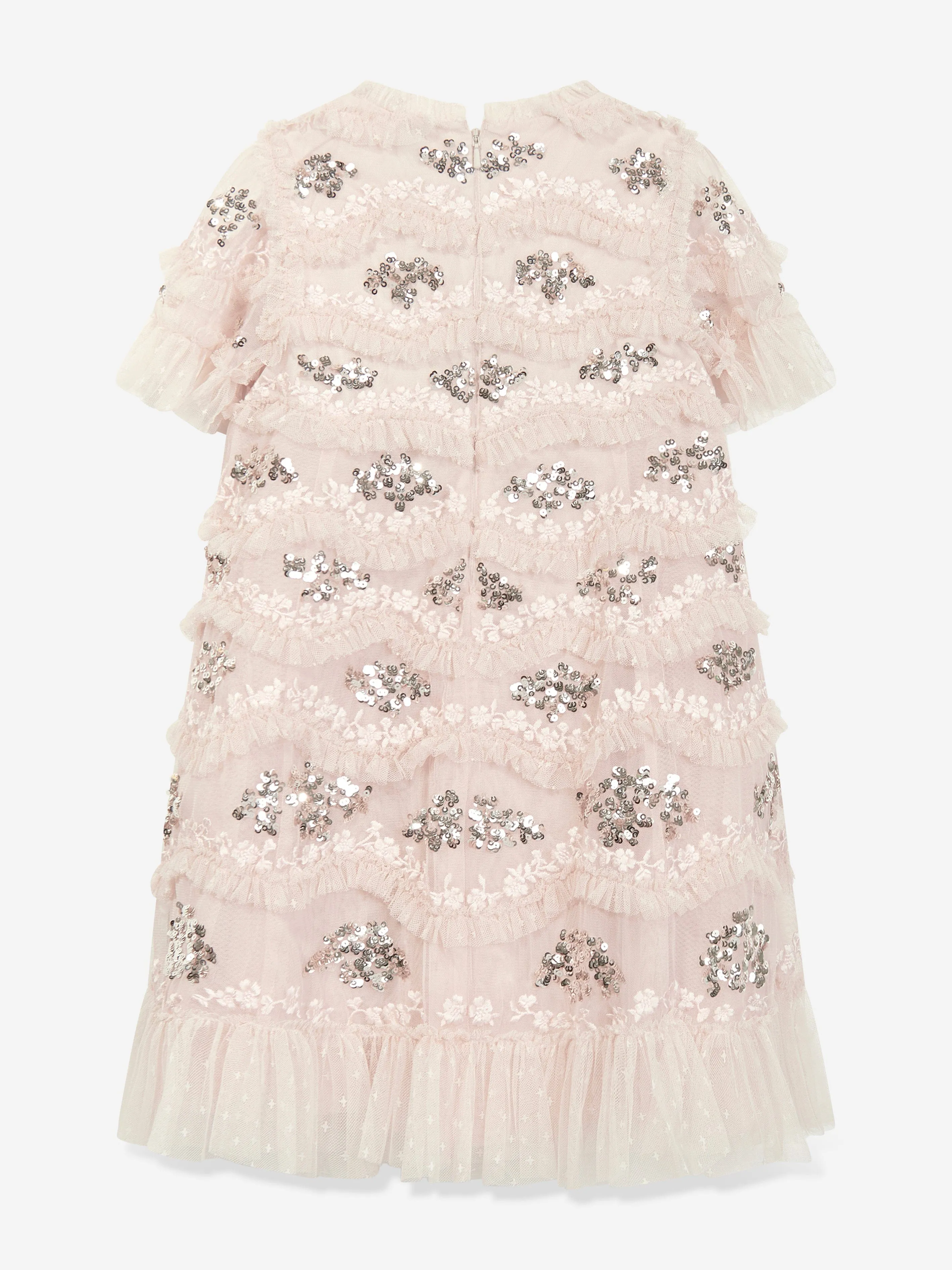 Needle & Thread Girls Daisy Wave Dress in Pink
