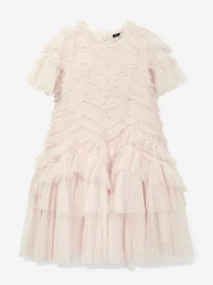 Needle & Thread Girls Elia Tulle Dress in Pink