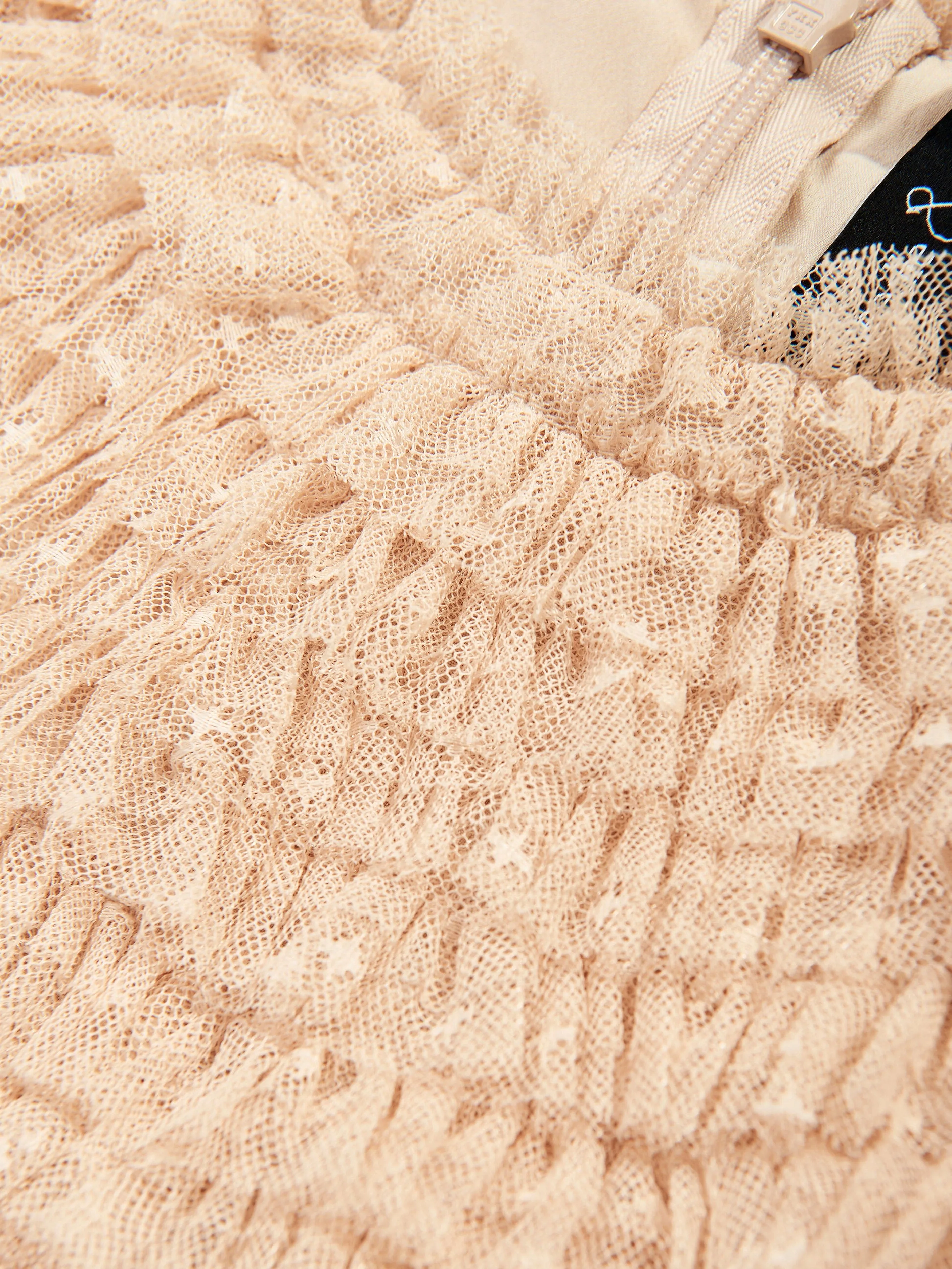 Needle & Thread Girls Wild Rose Ruffle Dress in Gold