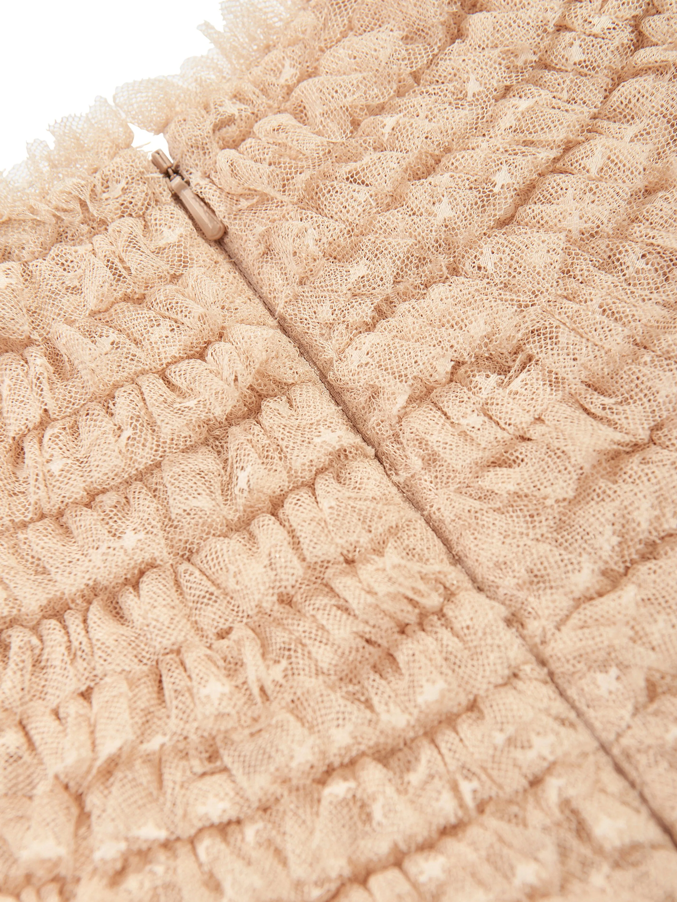 Needle & Thread Girls Wild Rose Ruffle Dress in Gold