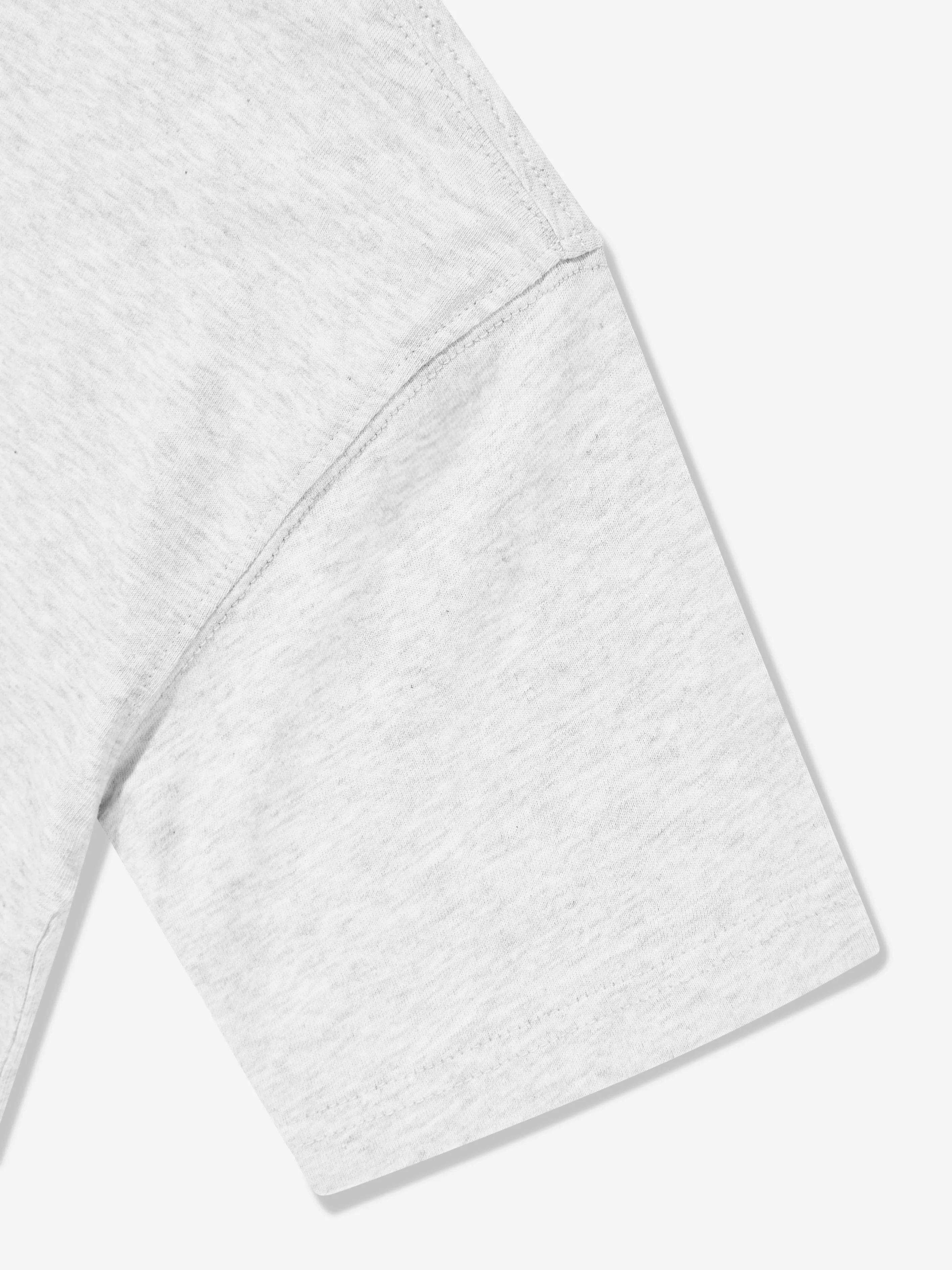New Balance Girls Small Logo Jersey T-Shirt in Grey