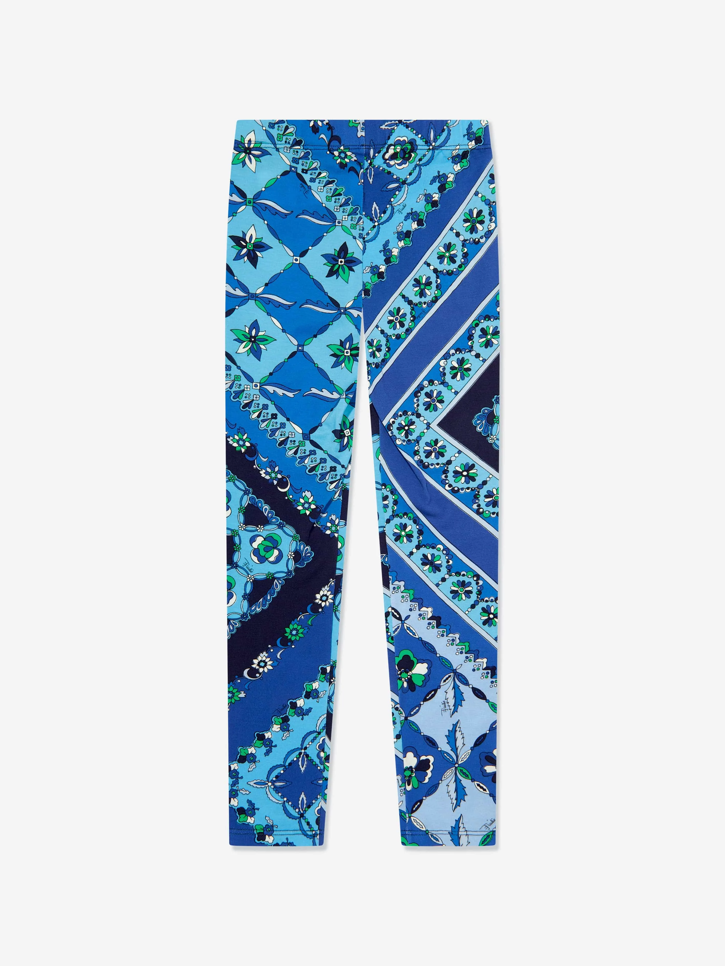 PUCCI Girls Festa Print Leggings in Blue