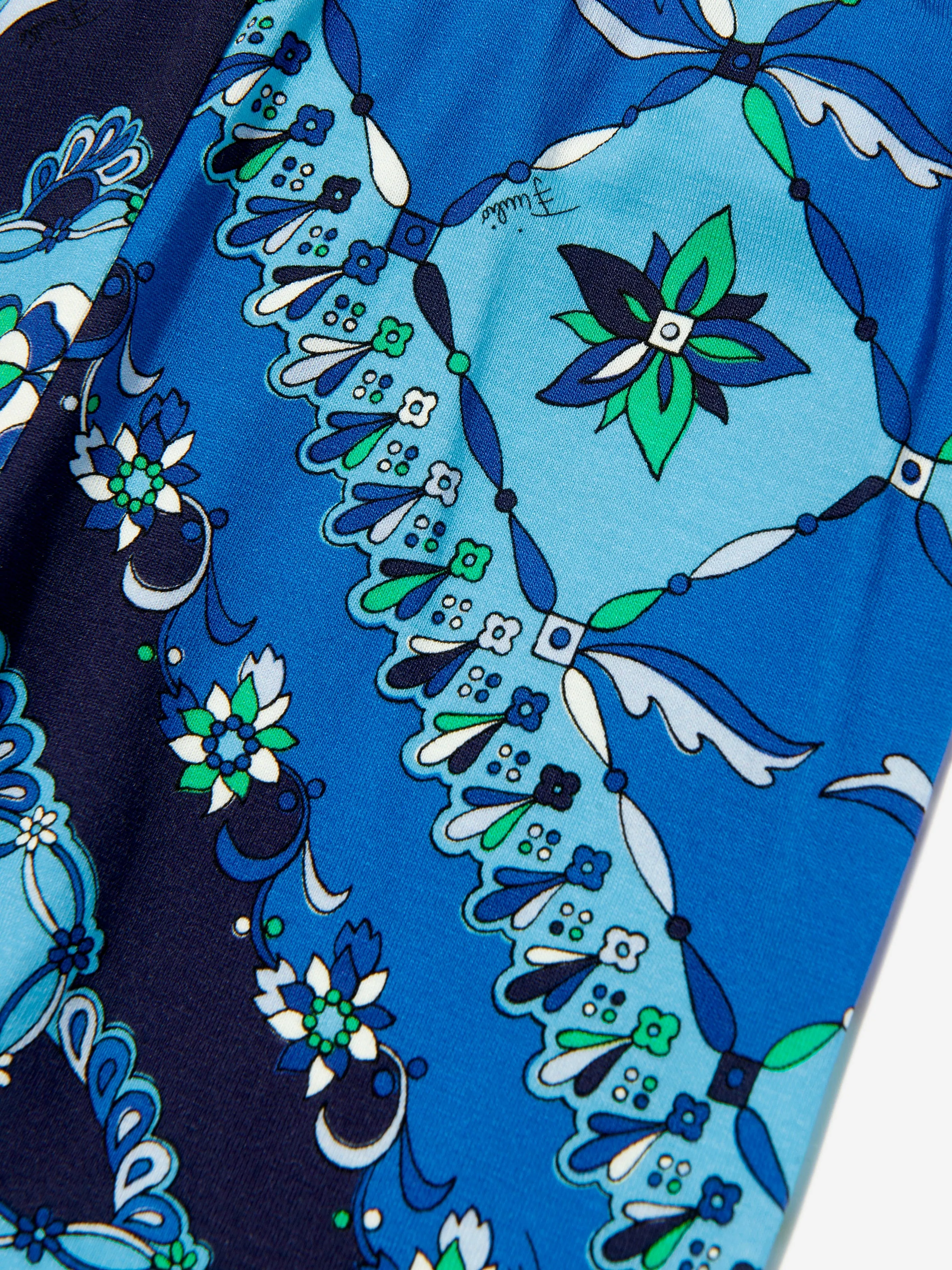 PUCCI Girls Festa Print Leggings in Blue