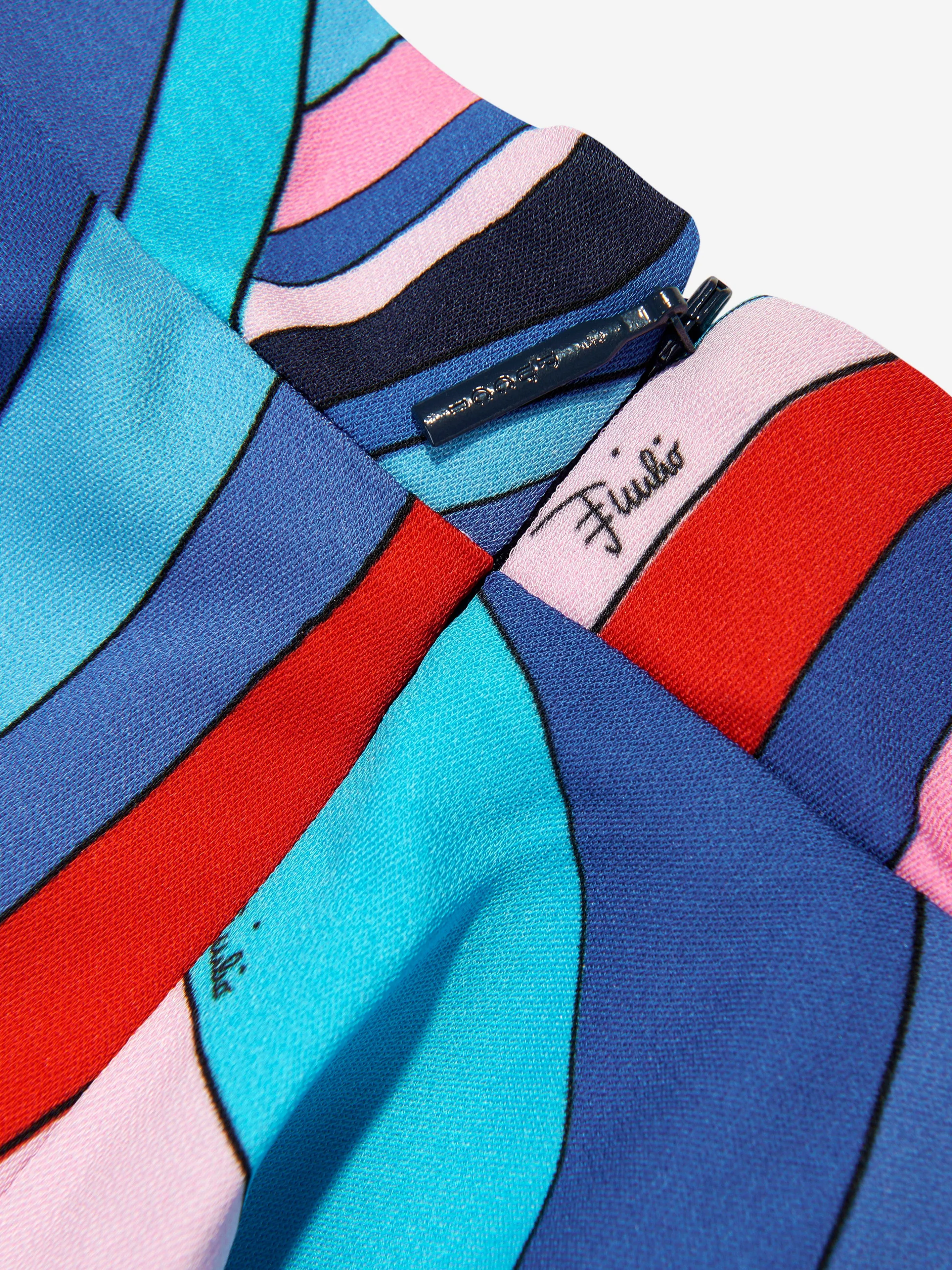 PUCCI Girls Iride Print Skirt in Multicolour