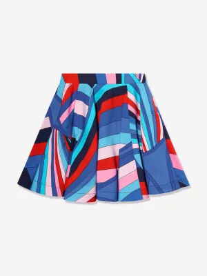 PUCCI Girls Iride Print Skirt in Multicolour
