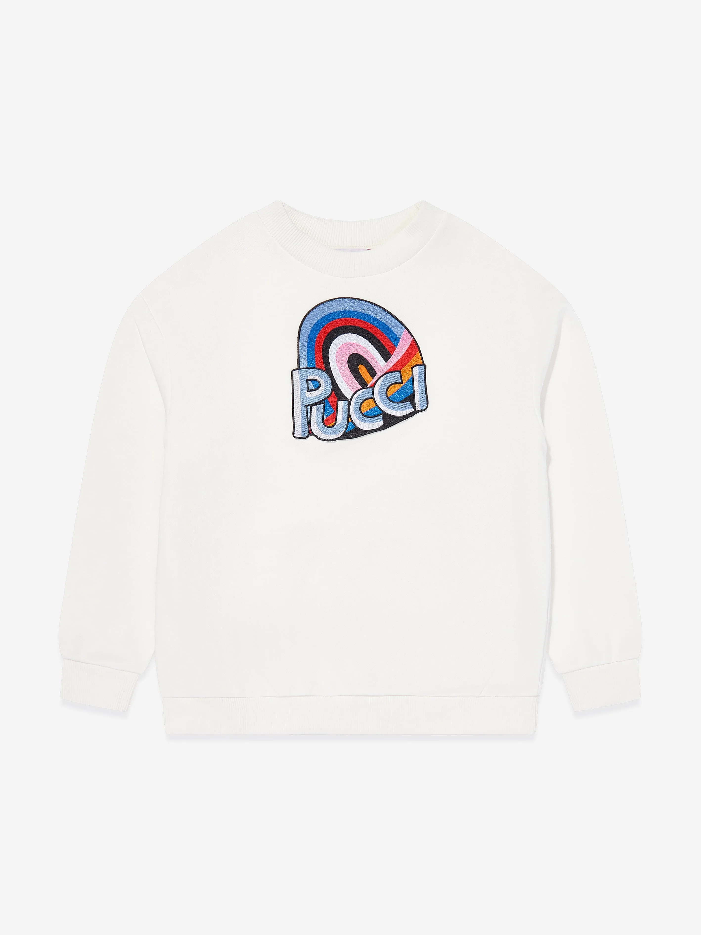 PUCCI Girls Logo Sweatshirt in Ivory
