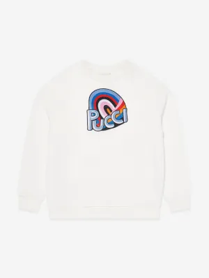 PUCCI Girls Logo Sweatshirt in Ivory