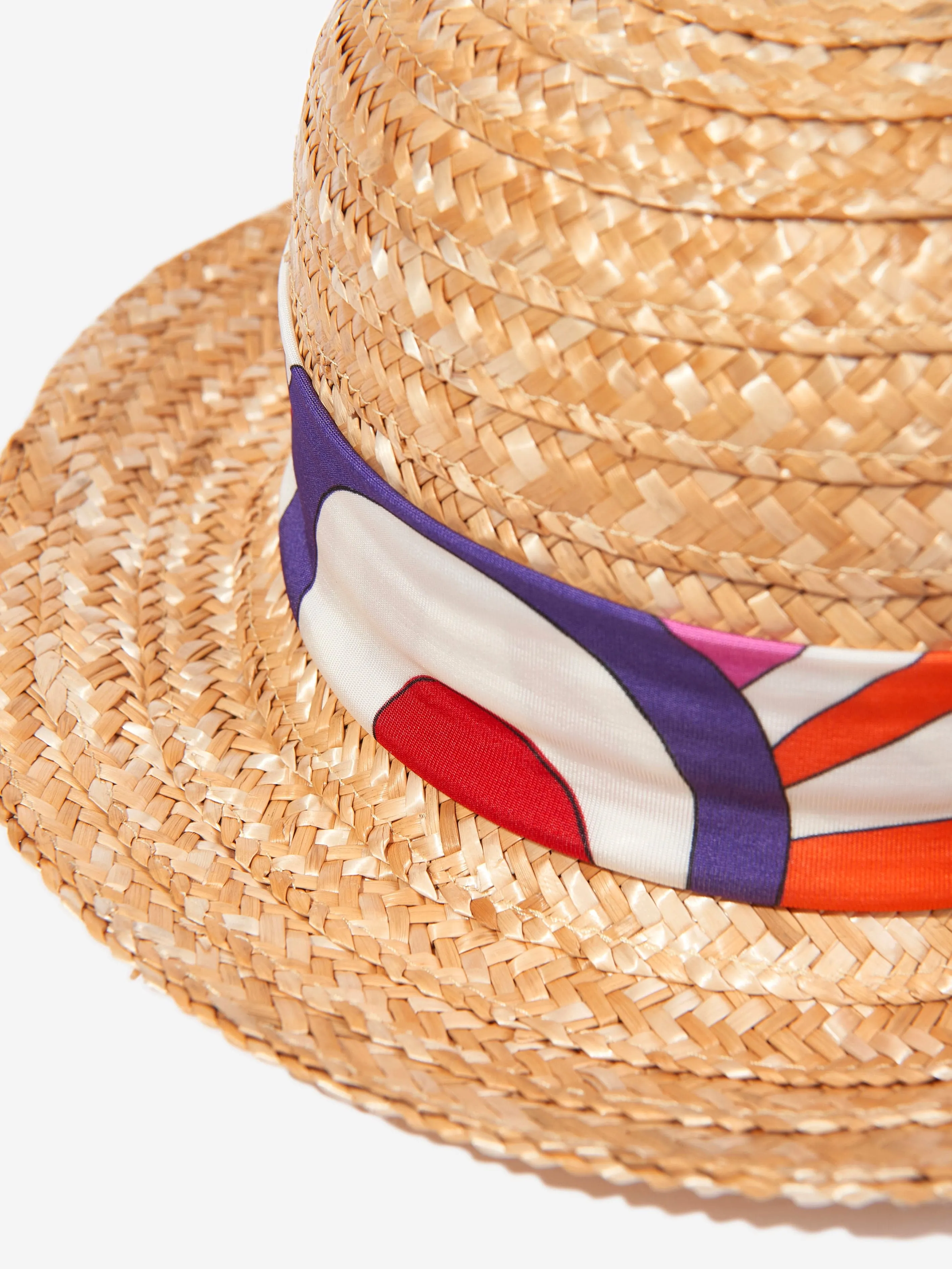 PUCCI Girls Straw Hat in Beige