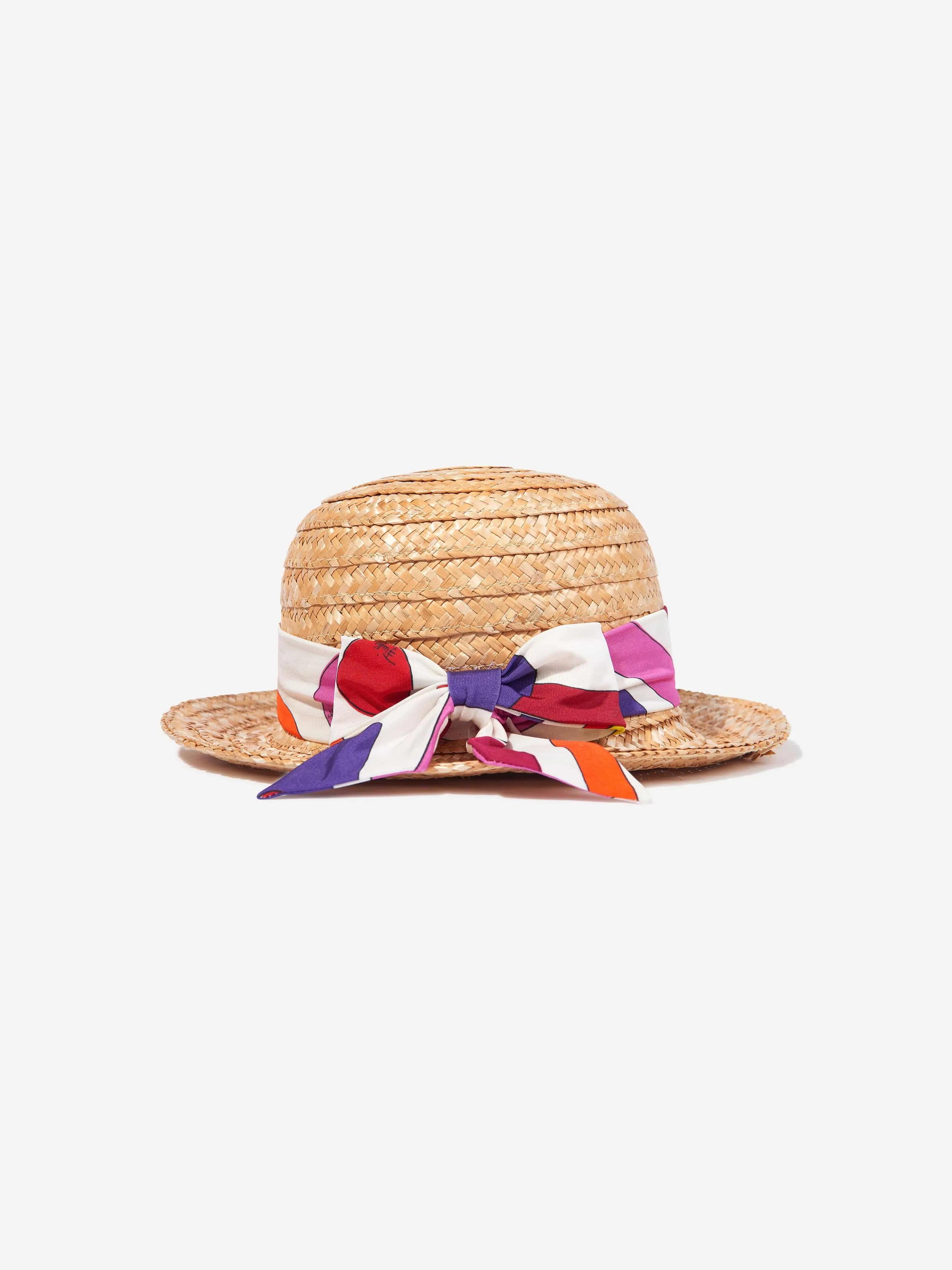 PUCCI Girls Straw Hat in Beige