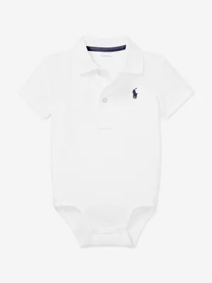 Ralph Lauren Baby Boys Logo Bodysuit in White