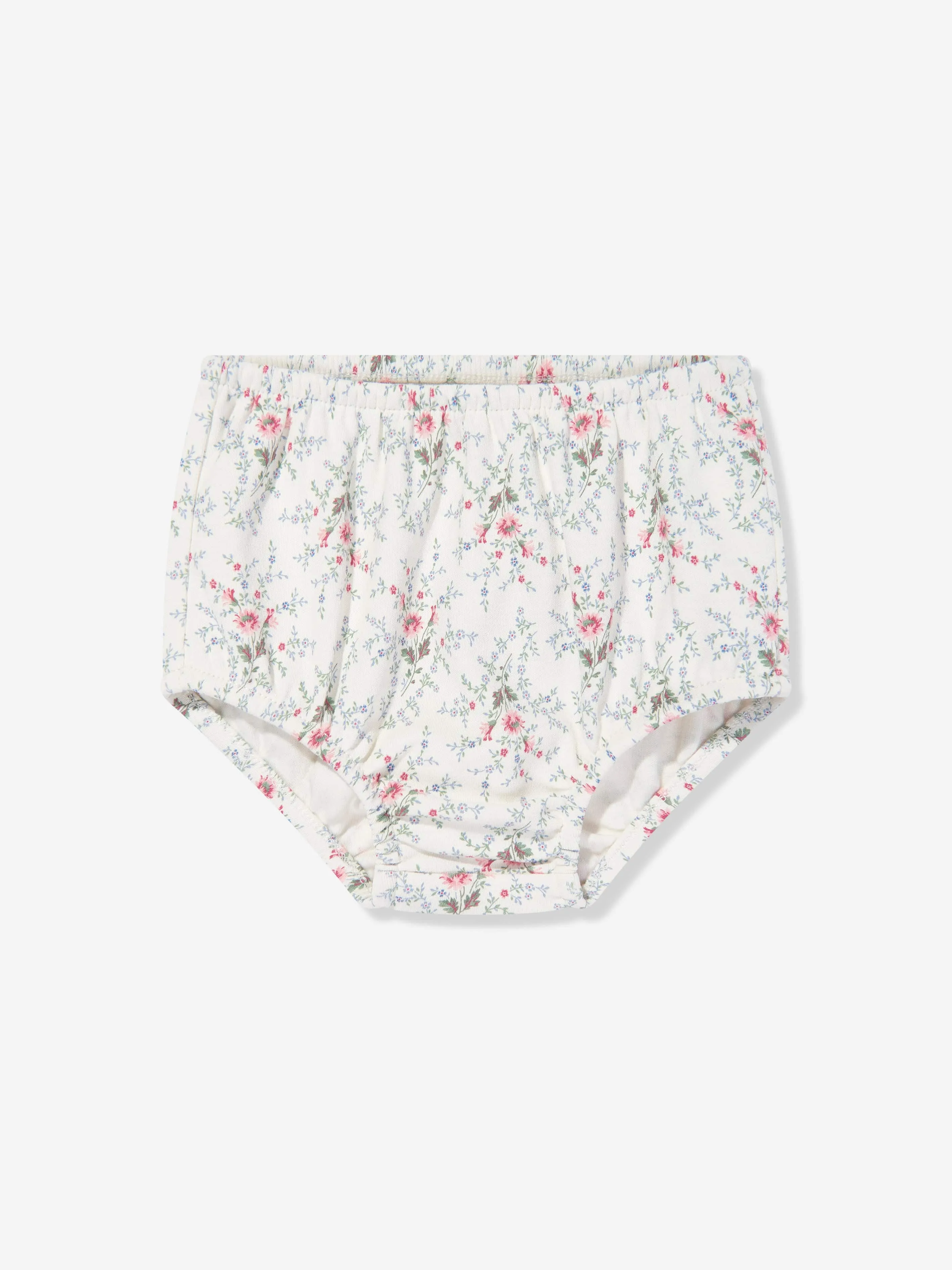 Ralph Lauren Baby Girls Floral Polo Dress With Blommers in Ivory