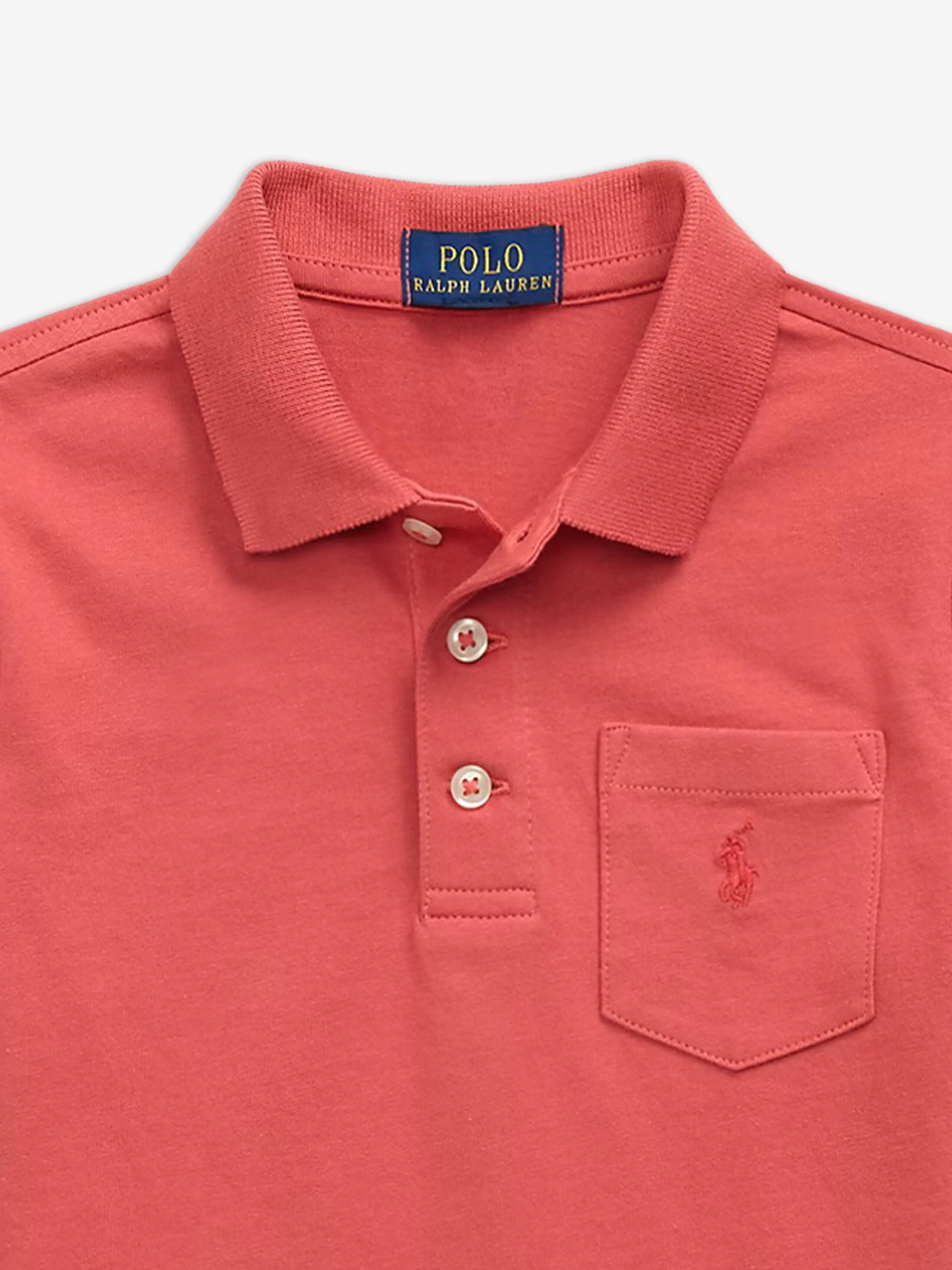 Ralph Lauren Boys Pocket Polo Shirt in Red