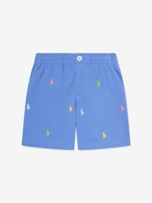 Ralph Lauren Boys Prepster Logo Shorts in Blue